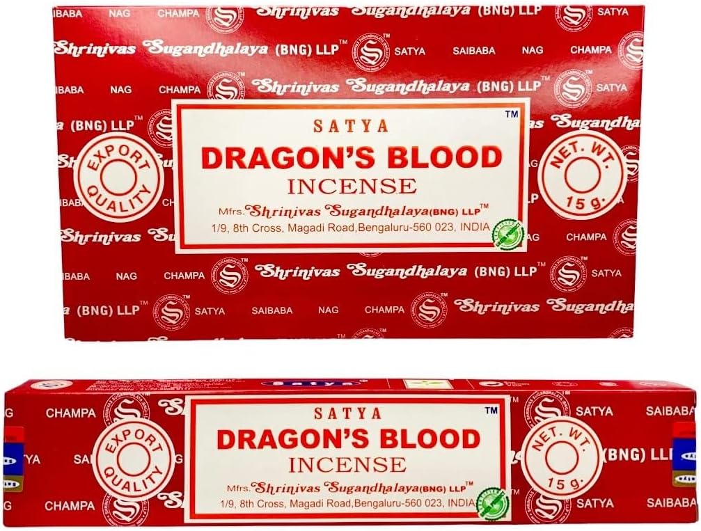 Satya Dragons Blood Incense Sticks 12 Count