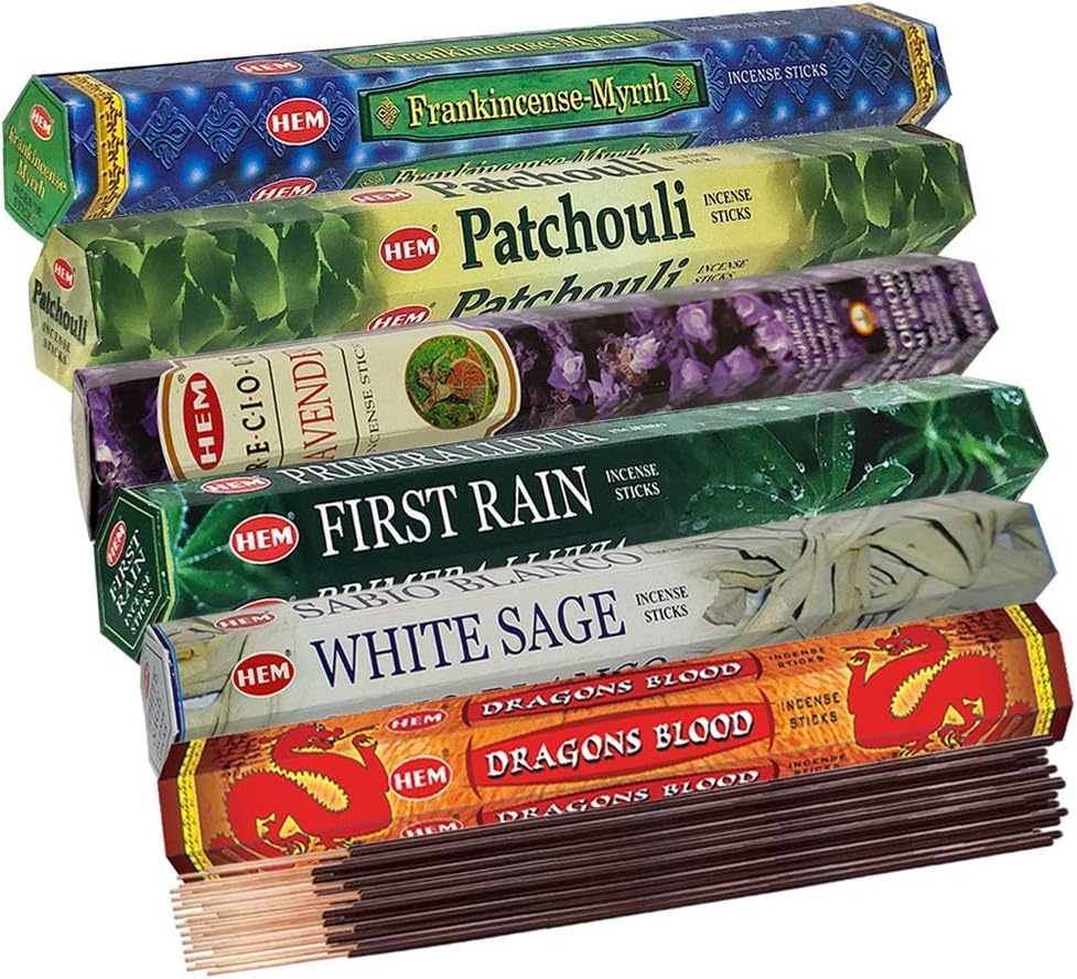 Hem Incense Sticks Variety Pack with Holder