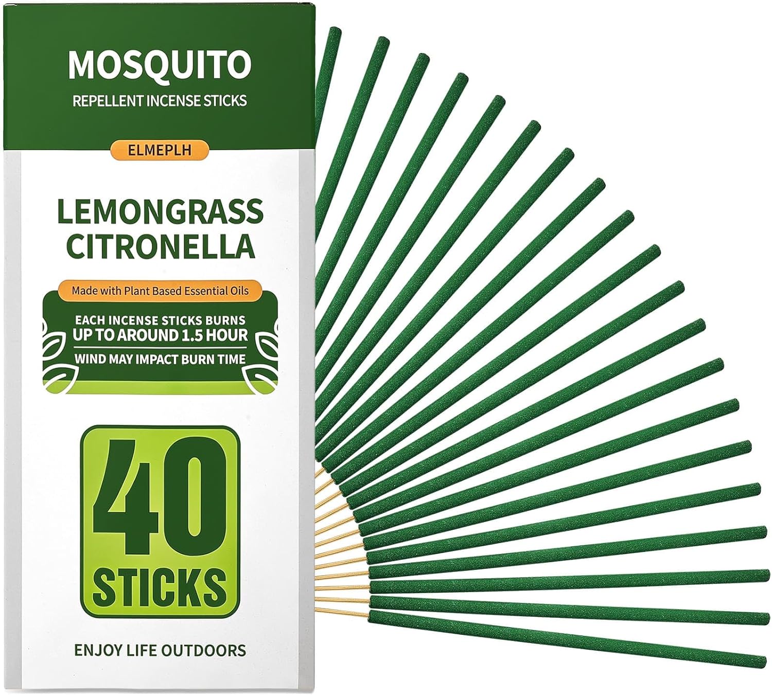Natural Mosquito Repellent Incense Sticks 40 Pack