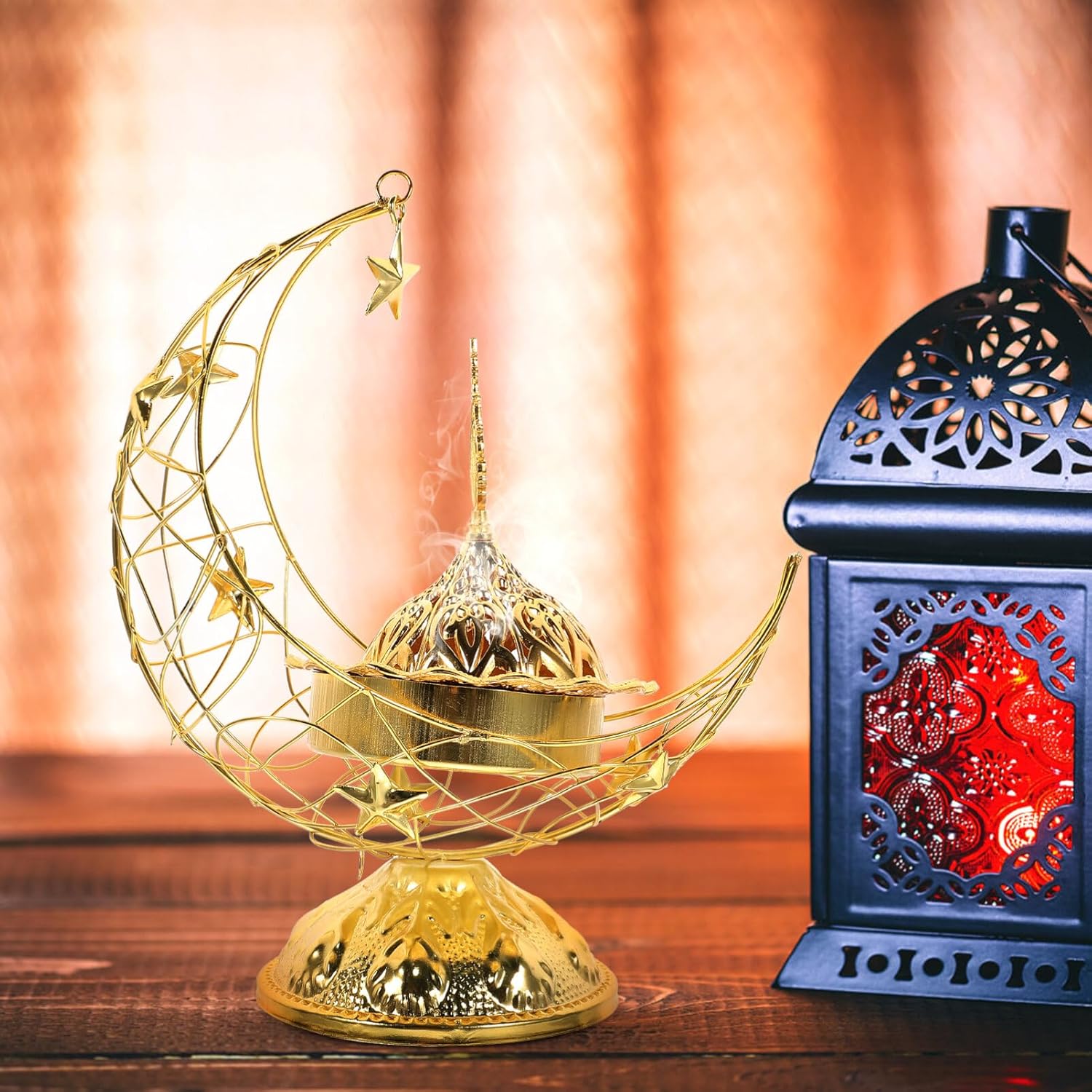 IMIKEYA Vintage Metal Incense Burner Aroma Lamp