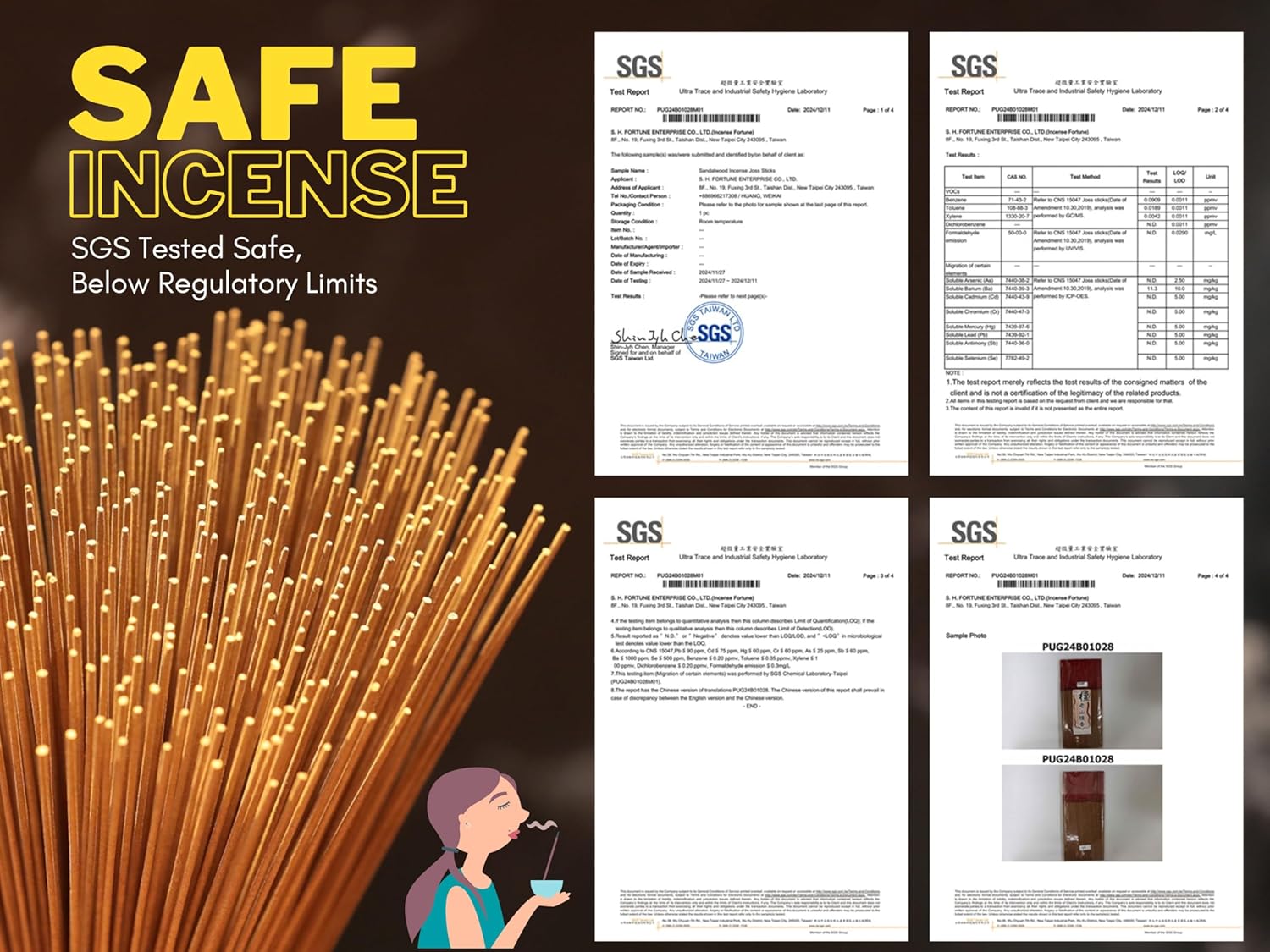 LaoShan Sandalwood Incense Joss Sticks 400 Sticks