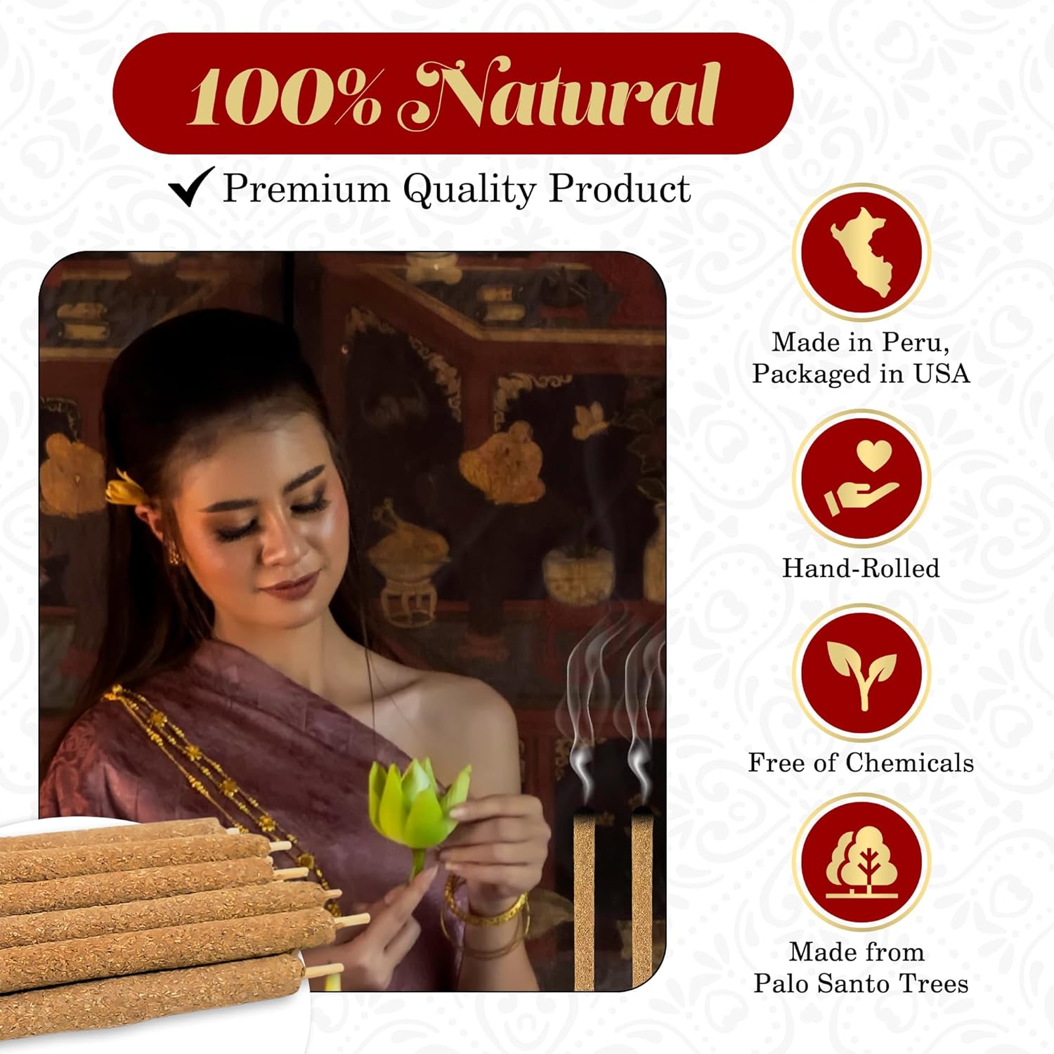 Premium Palo Santo Incense Sticks 10 Pack