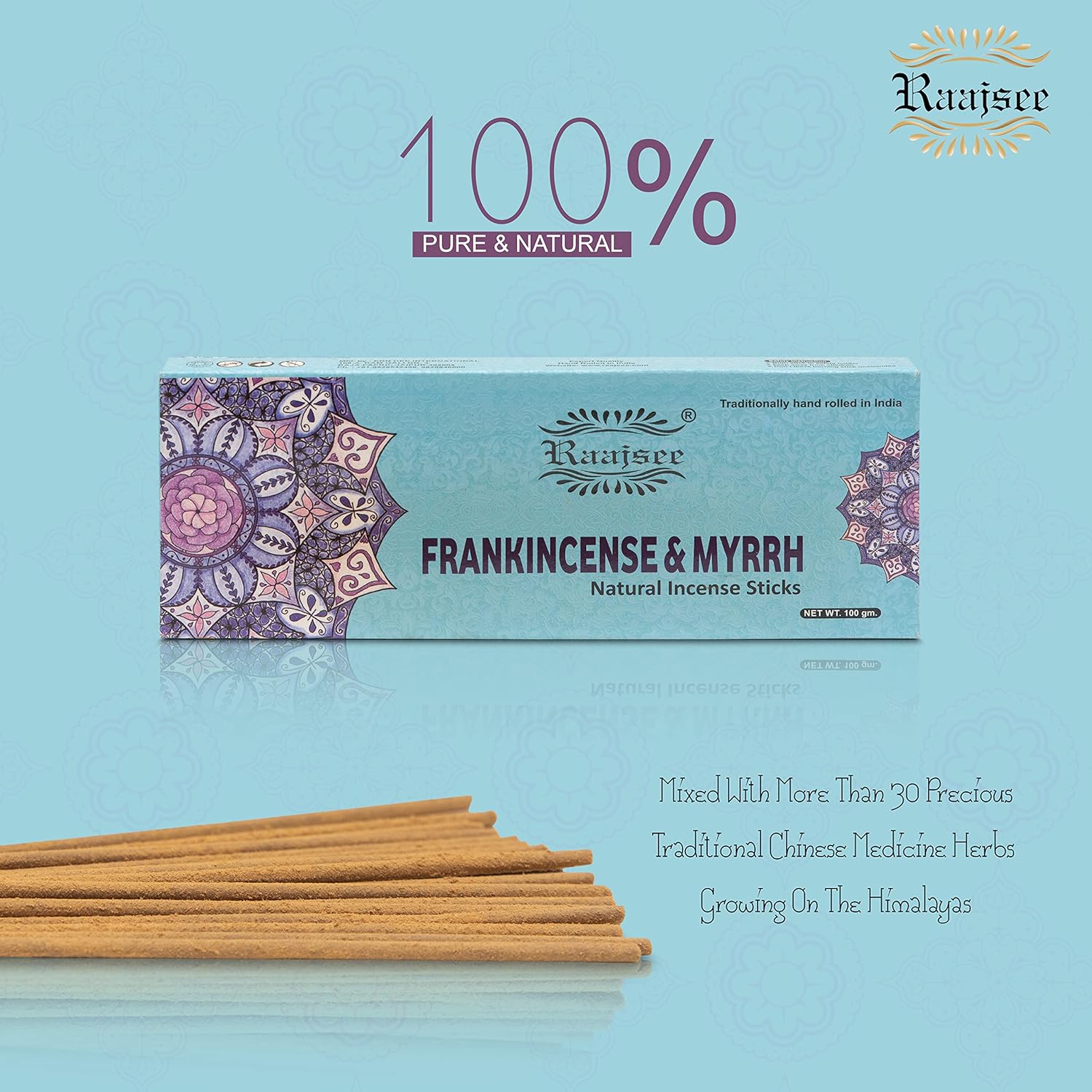 Raajsee Frankincense Myrrh Incense Sticks 100gm Pack