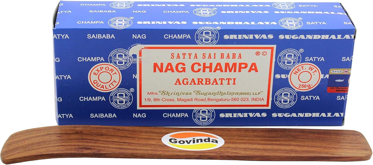 Govinda Nag Champa Incense 250 Grams with Holder