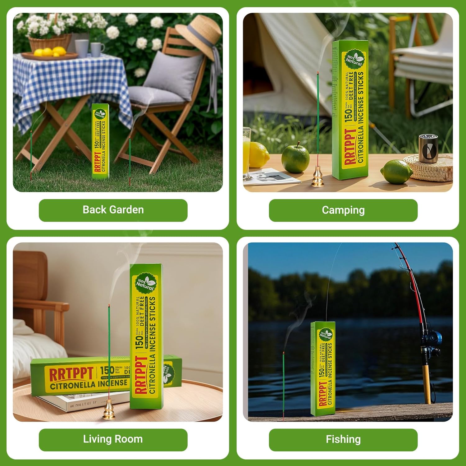 Citronella Incense Sticks 150 Count Natural Oils