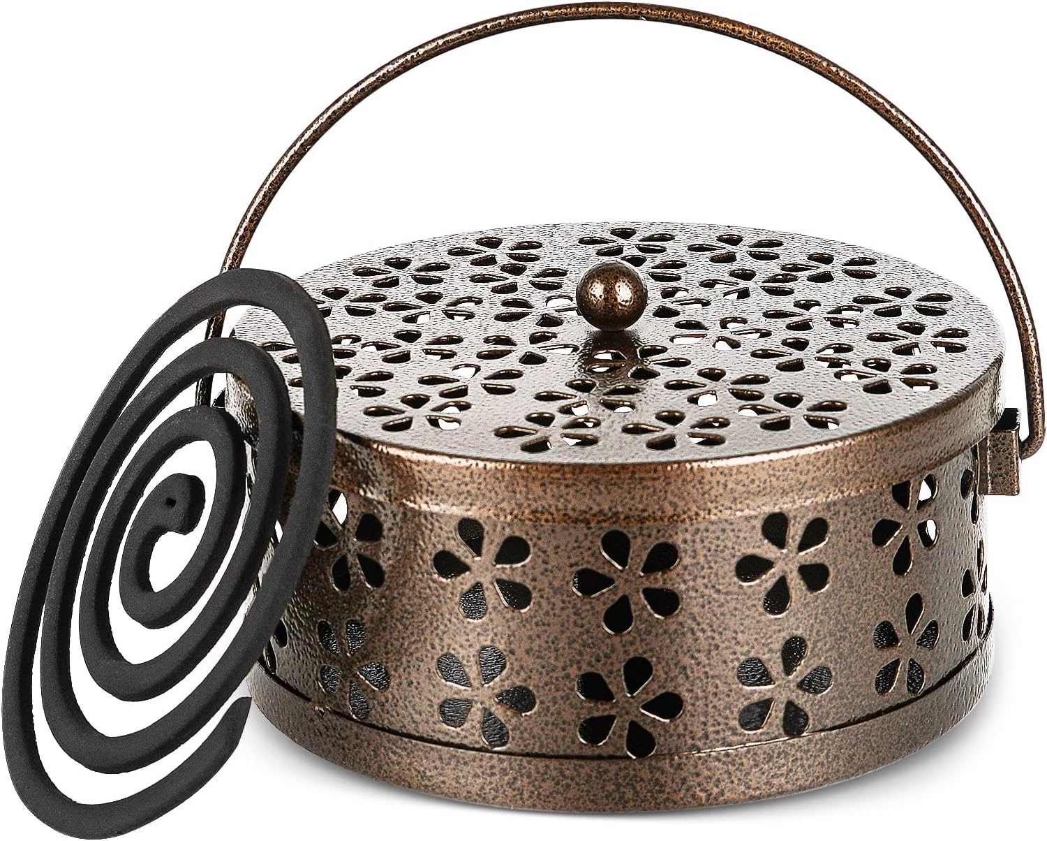 Portable Iron Mosquito Coil Holder with Handle
