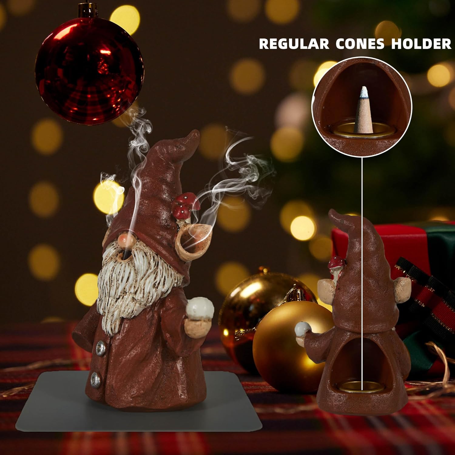 Cute Gnome Incense Holder for Sticks and Cones 1