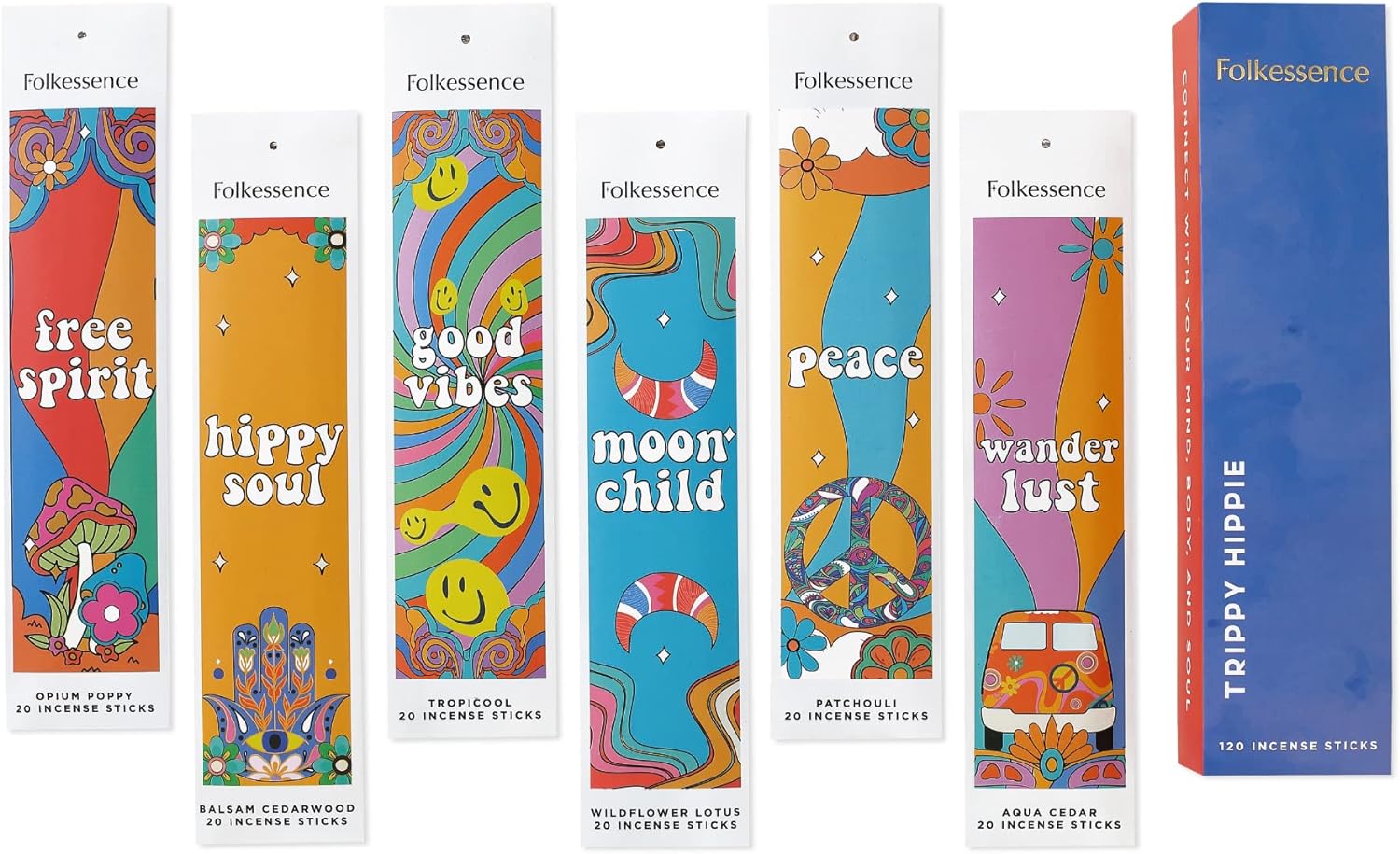 Folkulture Incense Sticks Set of 6 with 120 Pieces