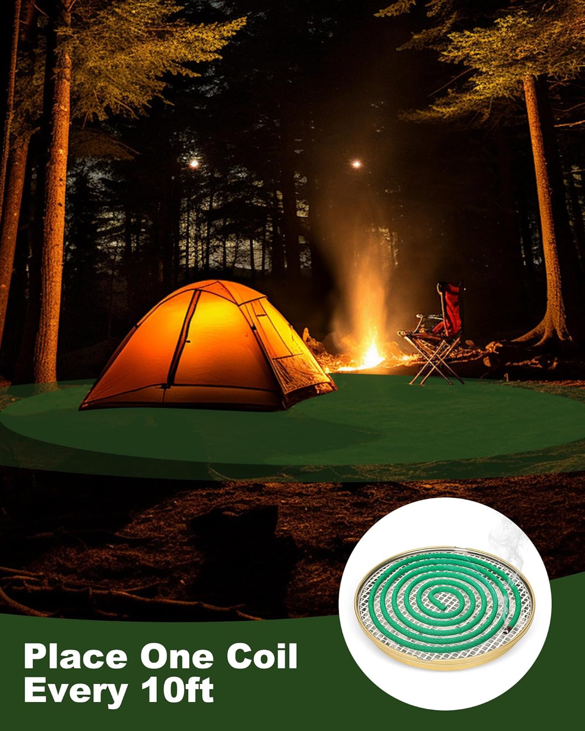 Elmeplh Mosquito Repellent Coils - 20 Coils with Stand