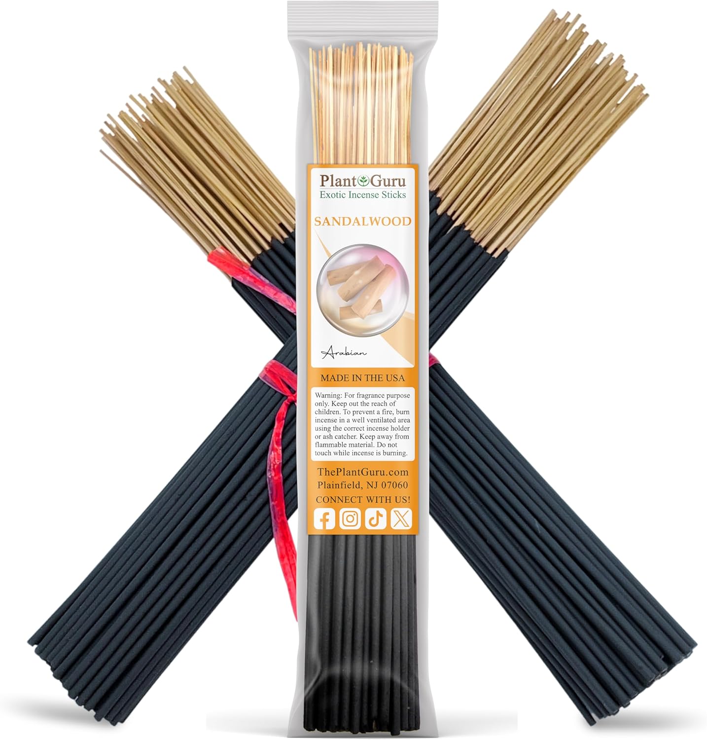 Plant Guru Sandalwood Incense Sticks 11 Bundle 85-100 Sticks