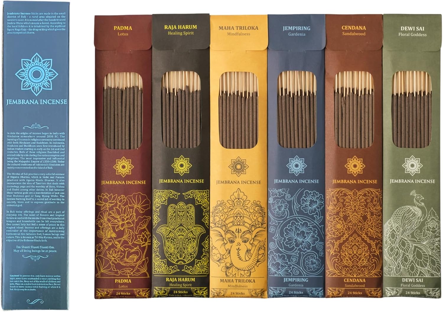 Jembrana Incense Sticks Mix 6 Scents 144 Total