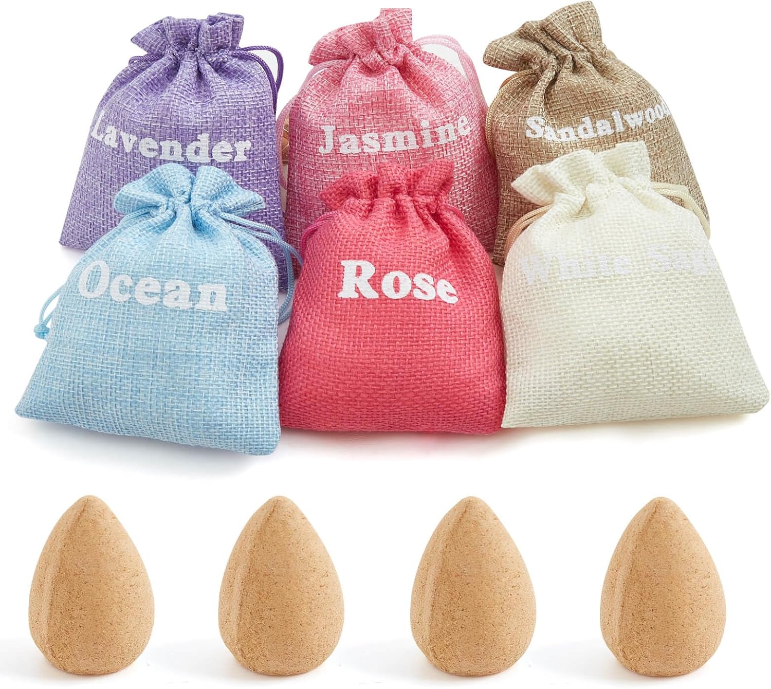 Backflow Incense Cones Set of 6 Lavender Jasmine Ocean Sandalwood White Sage Rose