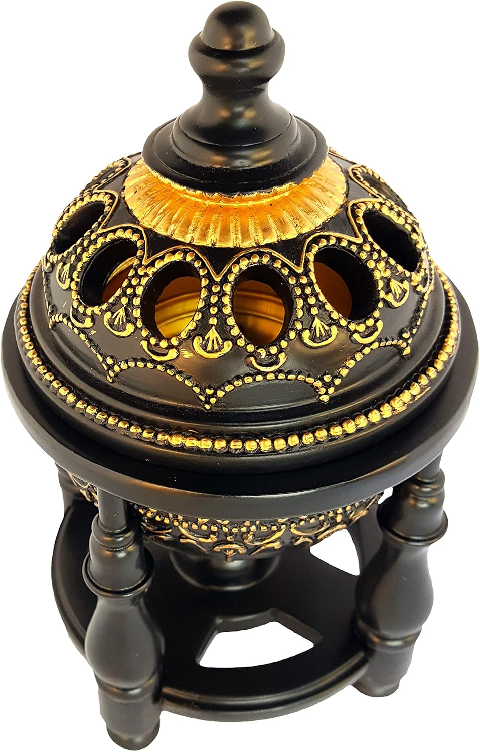 AM Charcoal Incense Burner - 4 Pillar Bakhoor Oud Holder