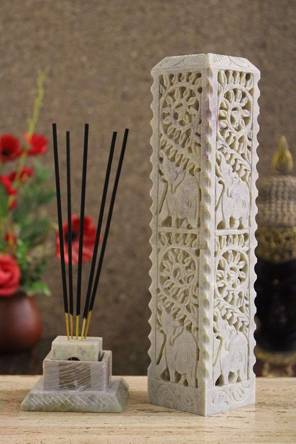 Carry Me Handmade Marble Soapstone Incense Holder