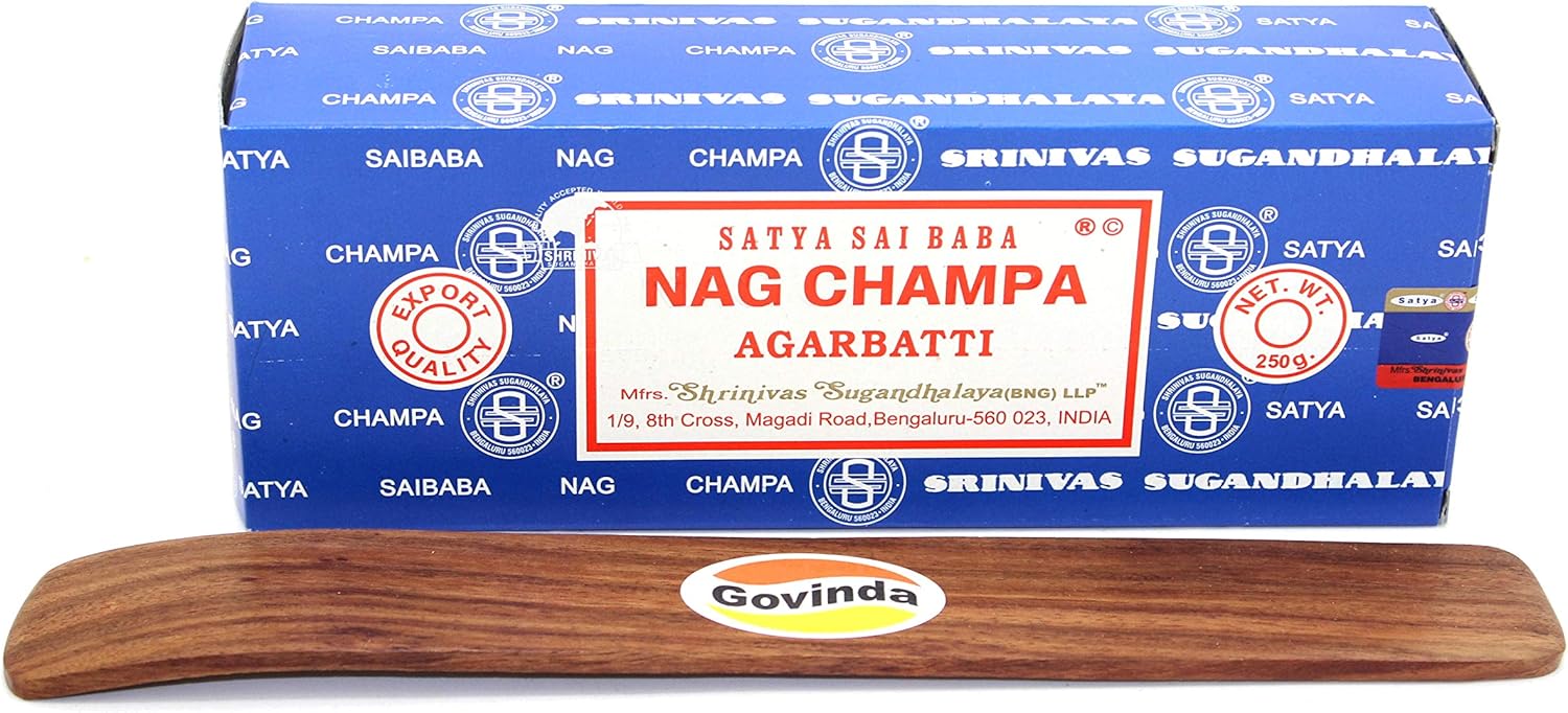Govinda Nag Champa Incense 250 Grams with Holder