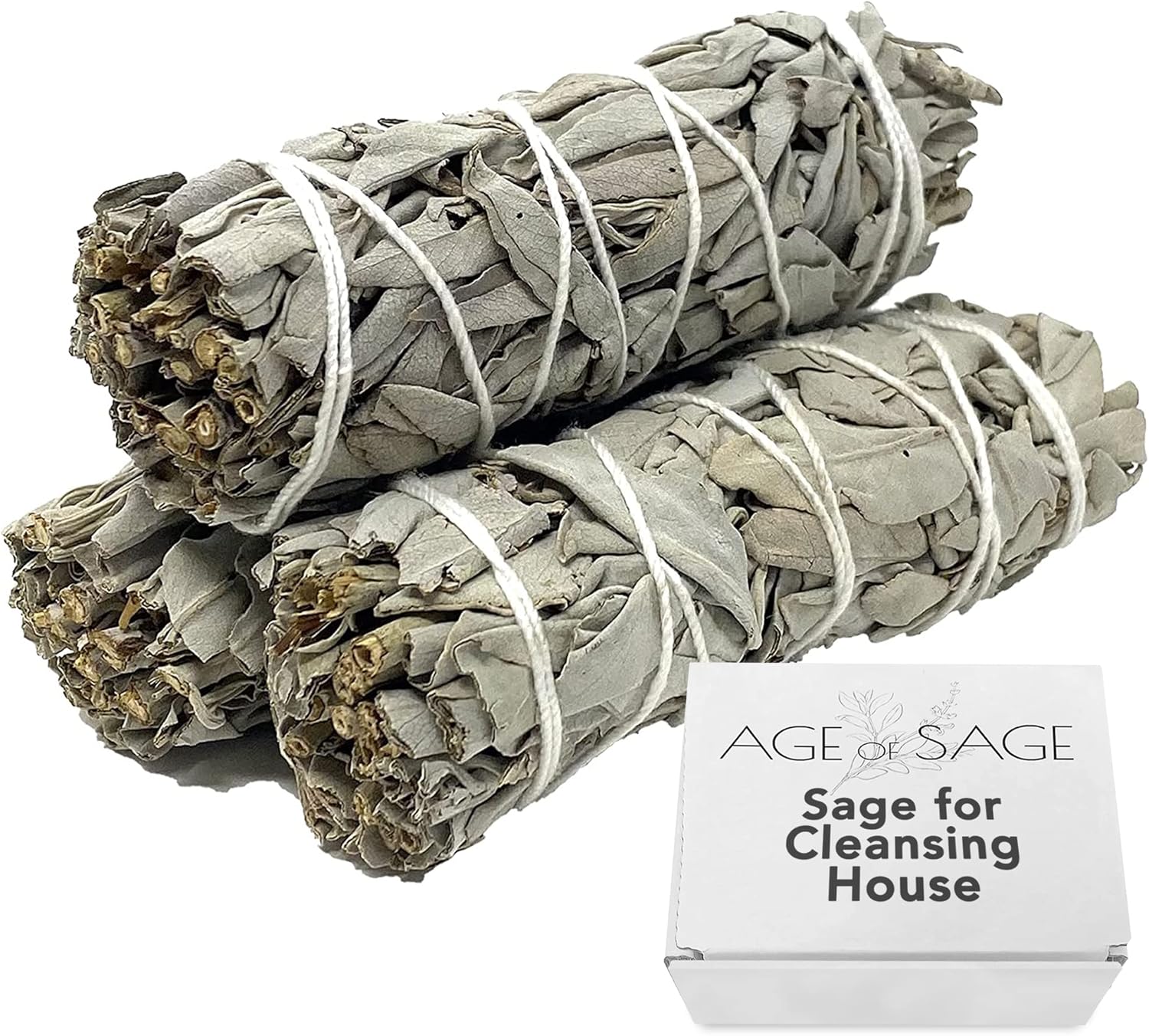 Age of Sage White Sage Smudge Sticks 3 Pack 4 Inch Long