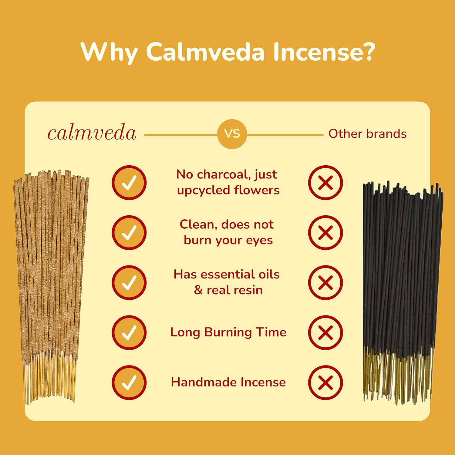 Natural Incense Sticks Variety Pack - 5 Sacred Scents