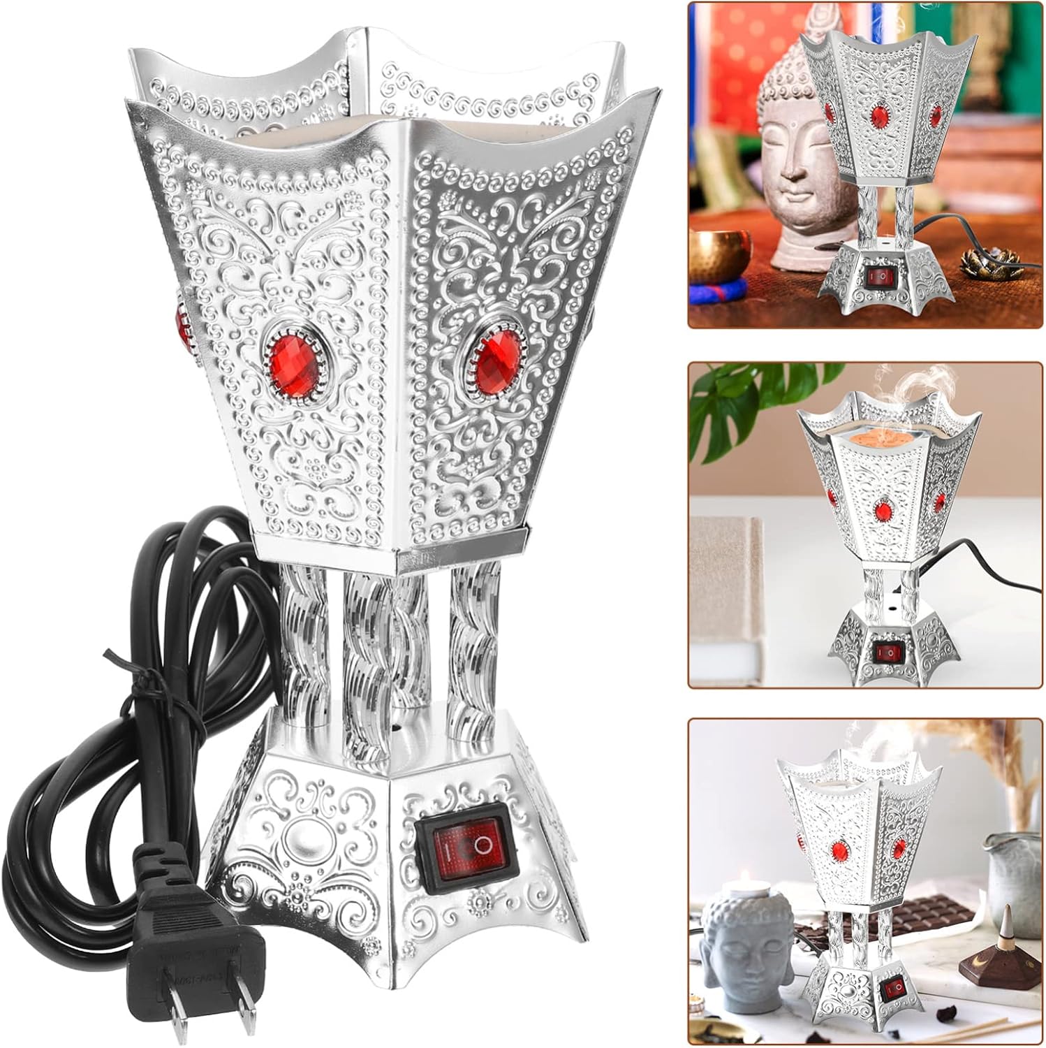SEWACC Bakhoor Electric Incense Burner Silver