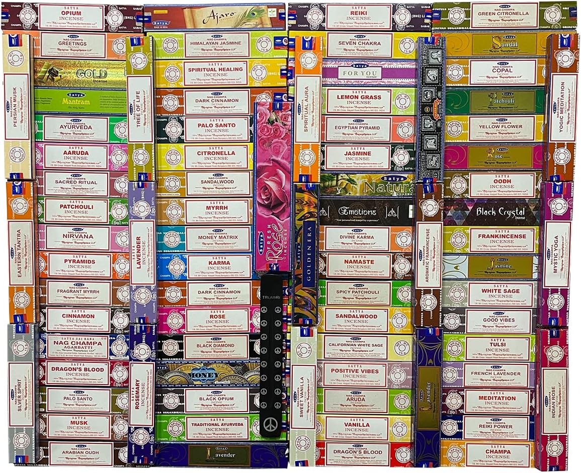 Satya Incense Sticks Variety Pack with Holder