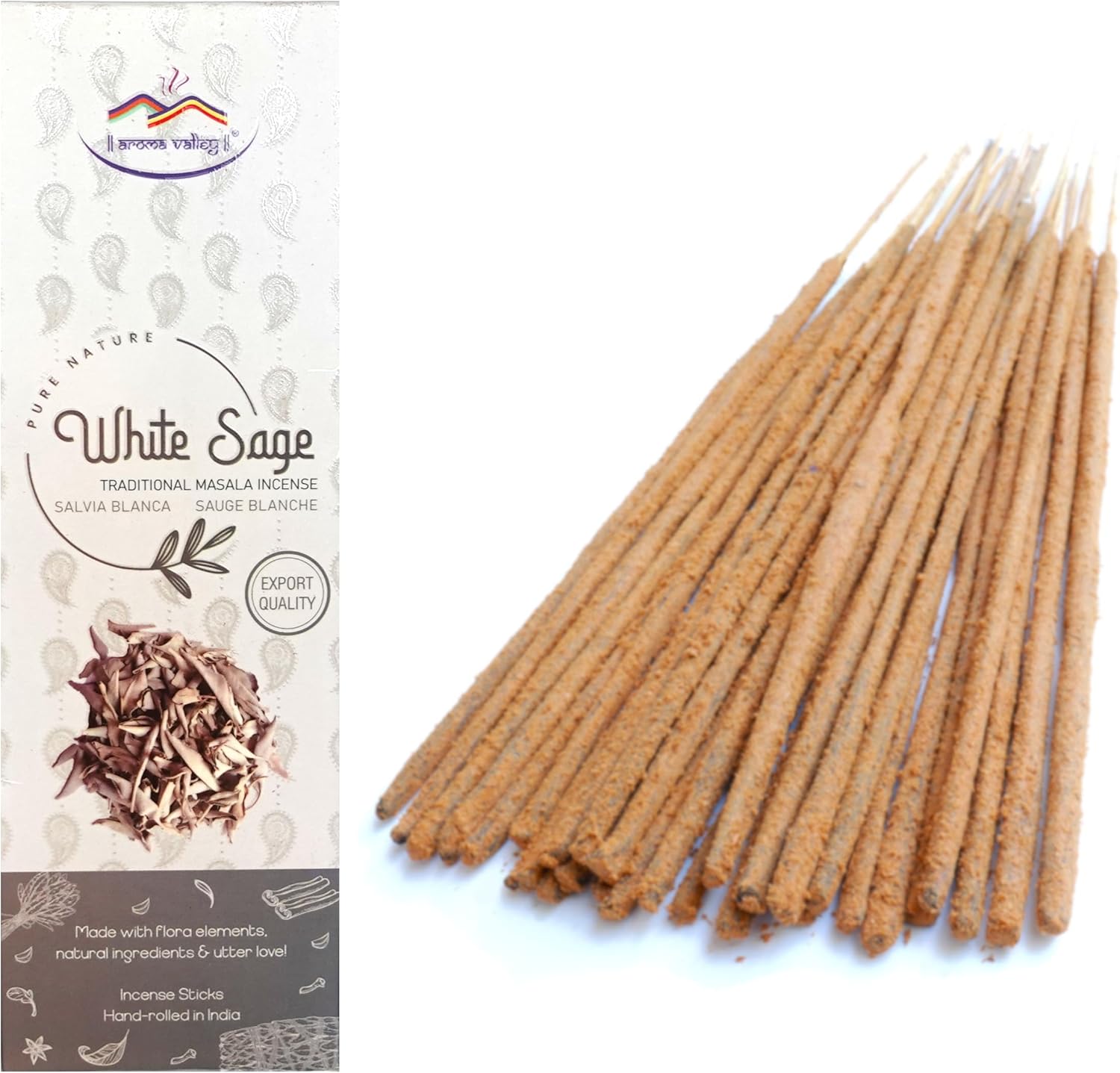 White Sage Incense Sticks - 50 Sticks Approx