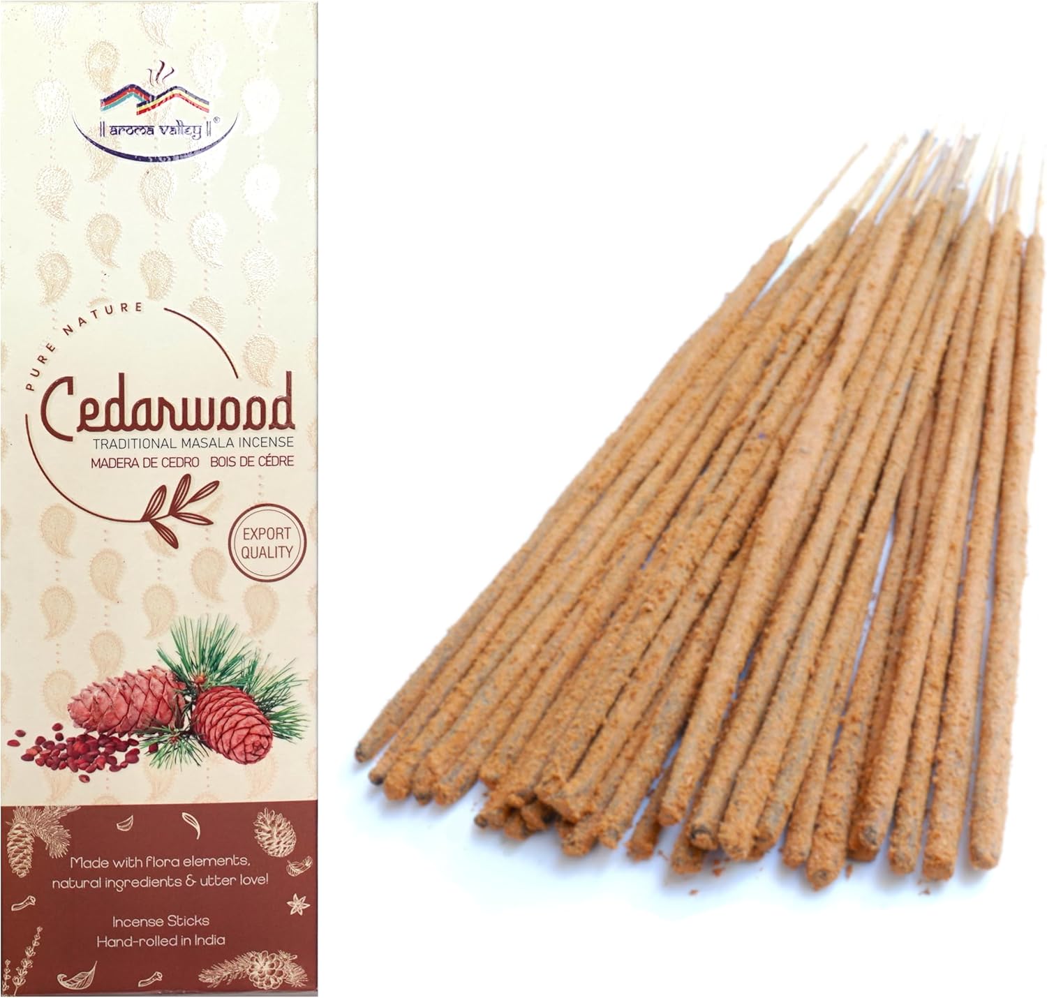 Cedarwood Incense Sticks - 50 Grams Approx 42-52 Sticks