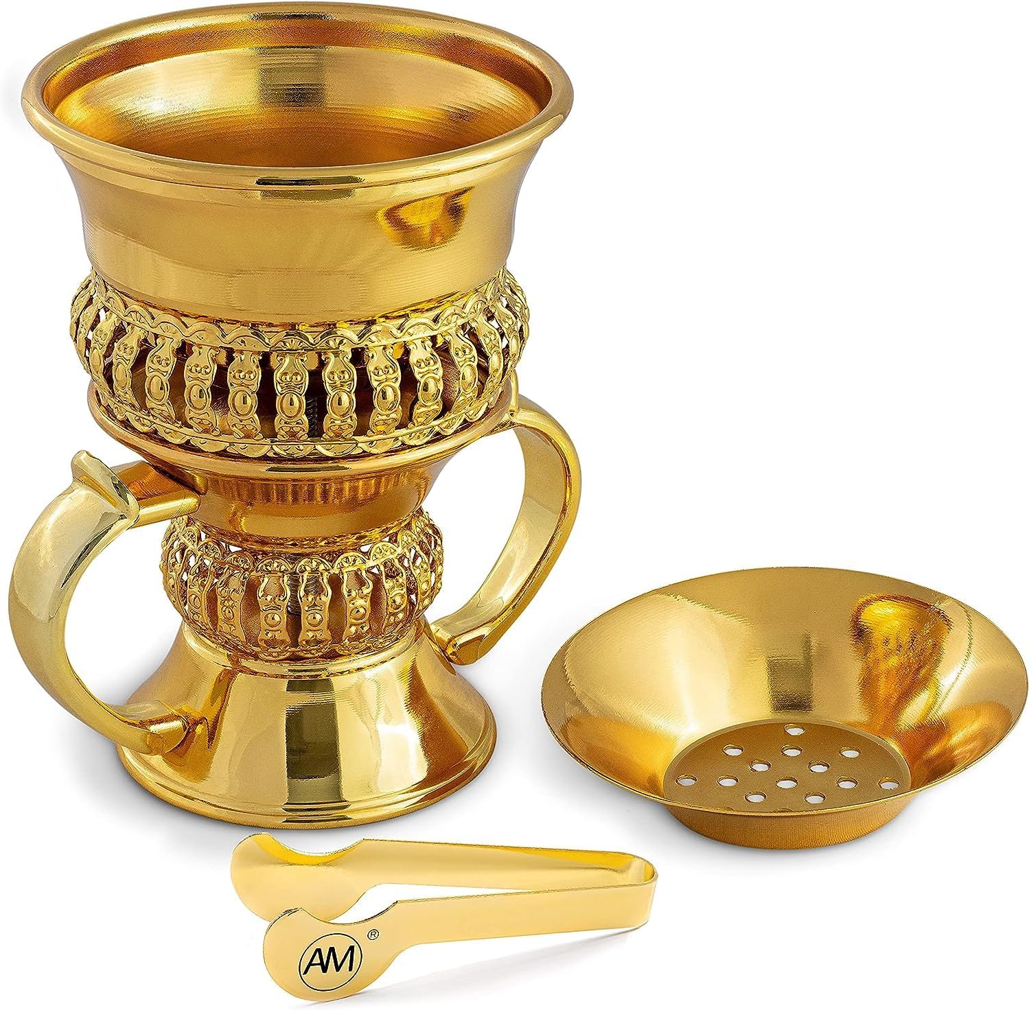 AM Regal Metal Incense Burner - Gold