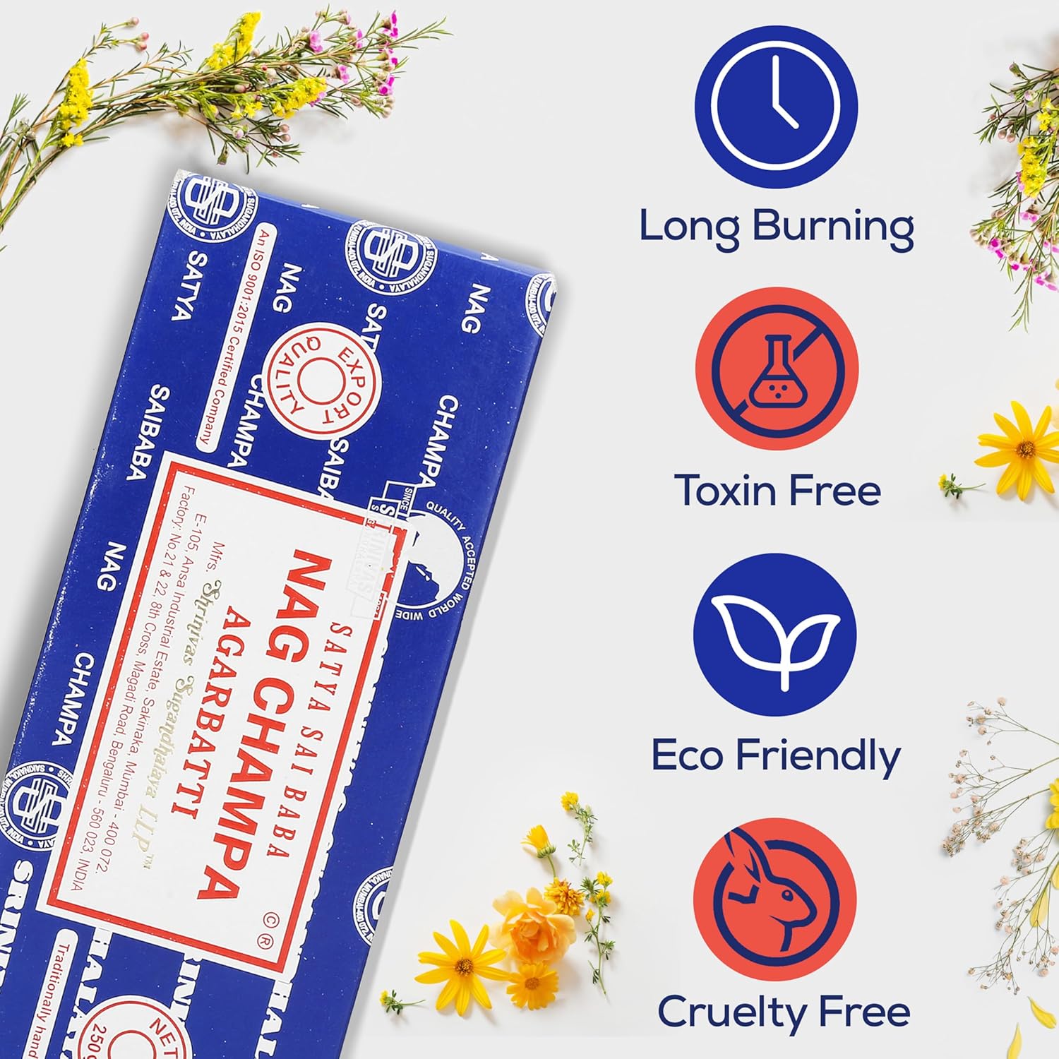 Raajsee Incense Stick Holder Bundle with Nag Champa 250g Pack