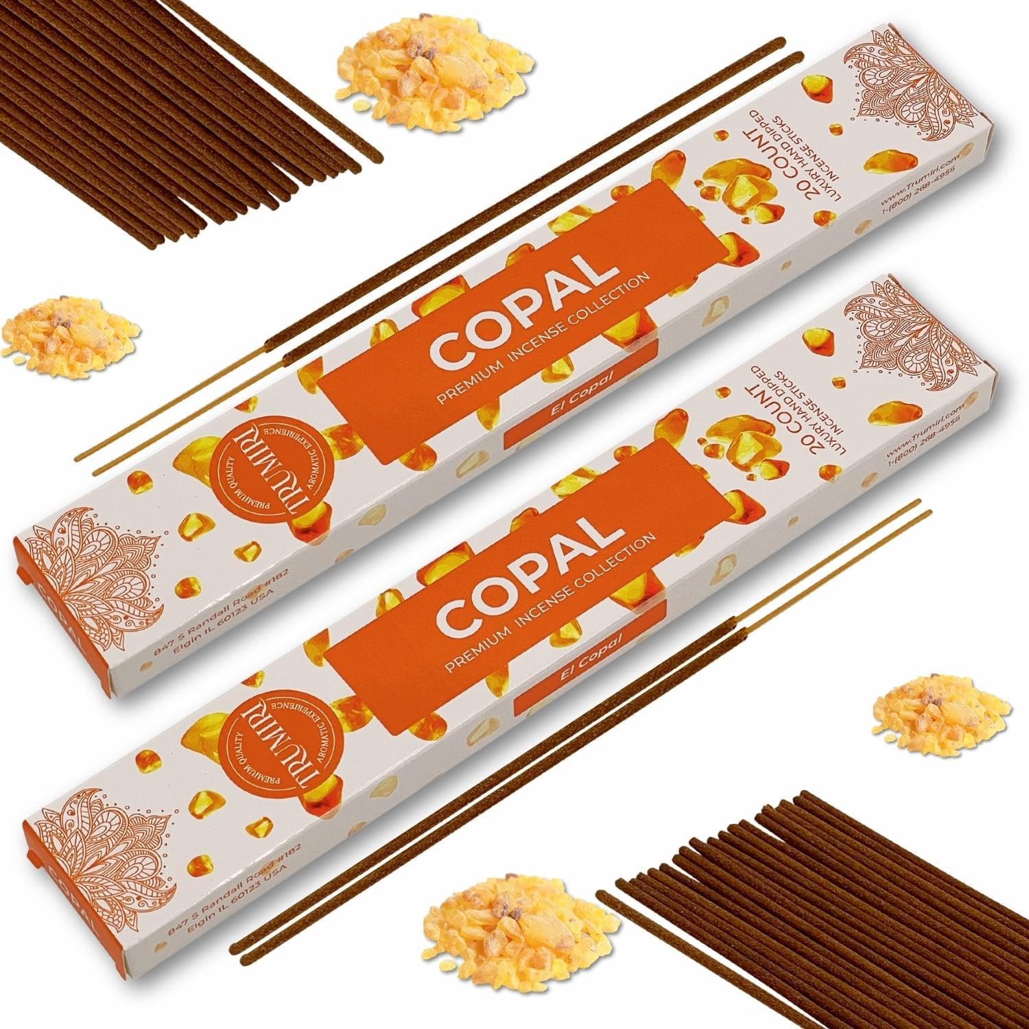TRUMIRI Copal Incense Sticks - 40 Sticks Dual Pack