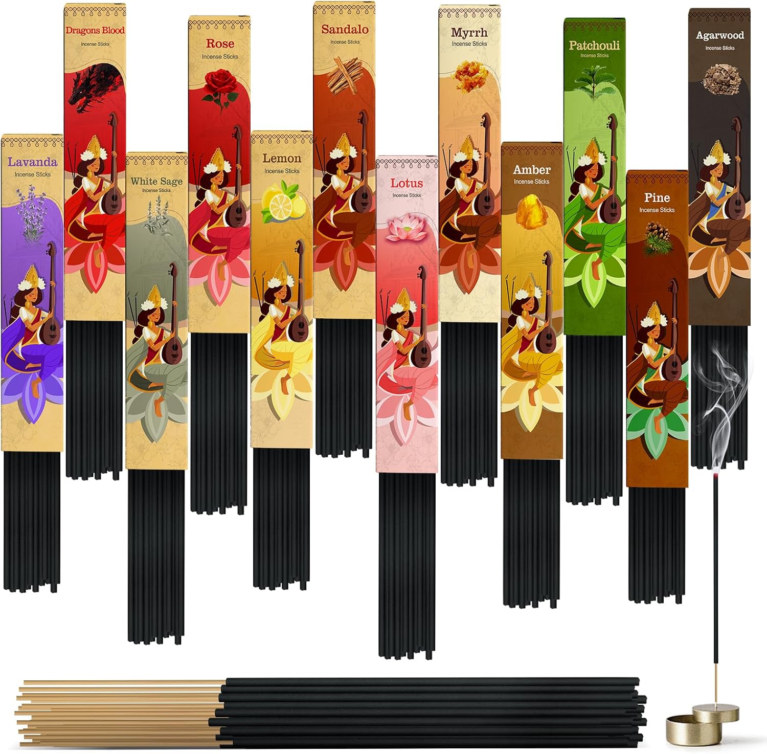 USKICH Incense Sticks Variety Pack 240 Sticks