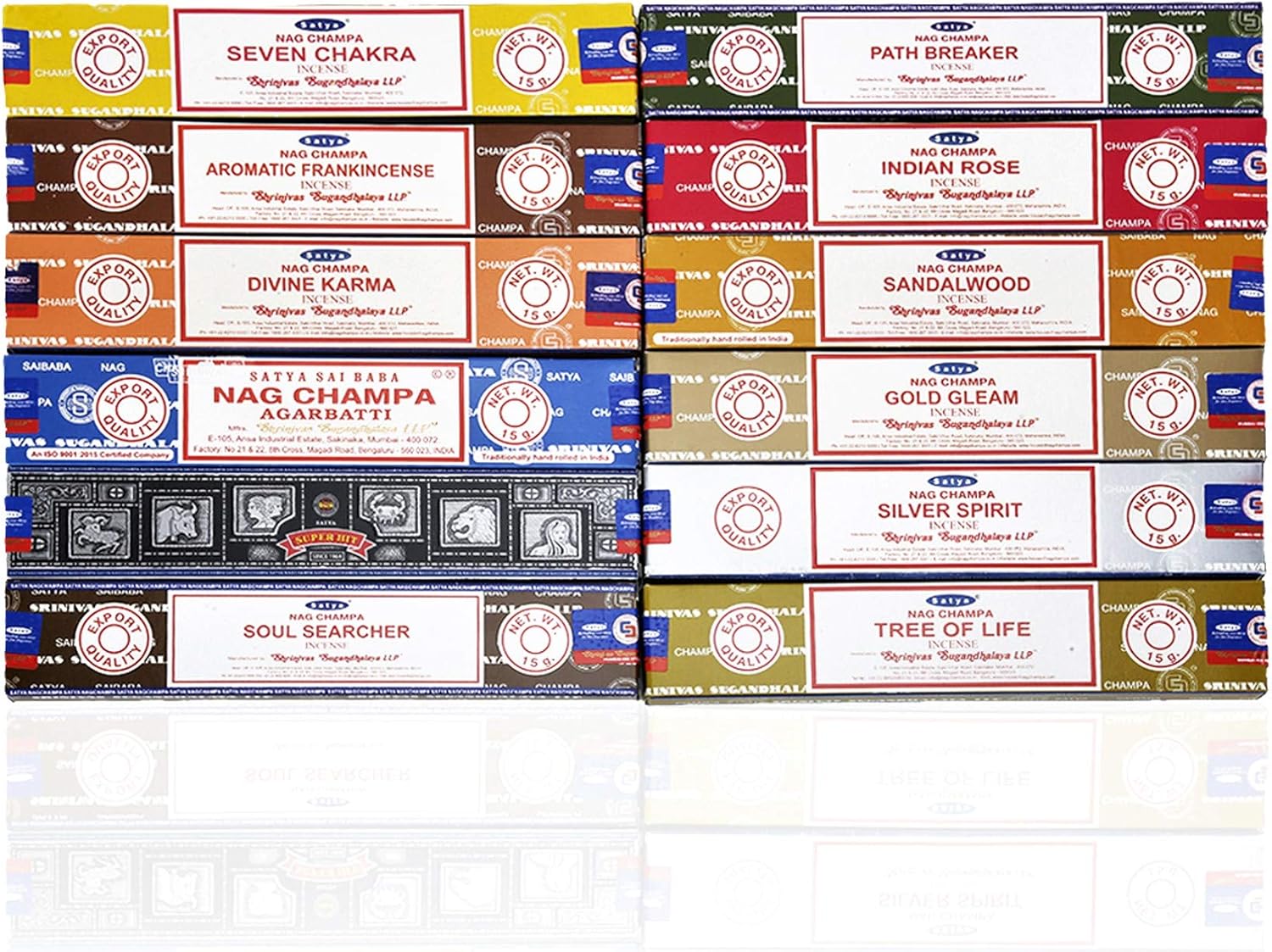 Satya 12 Assorted Incense Sticks Pack 15g