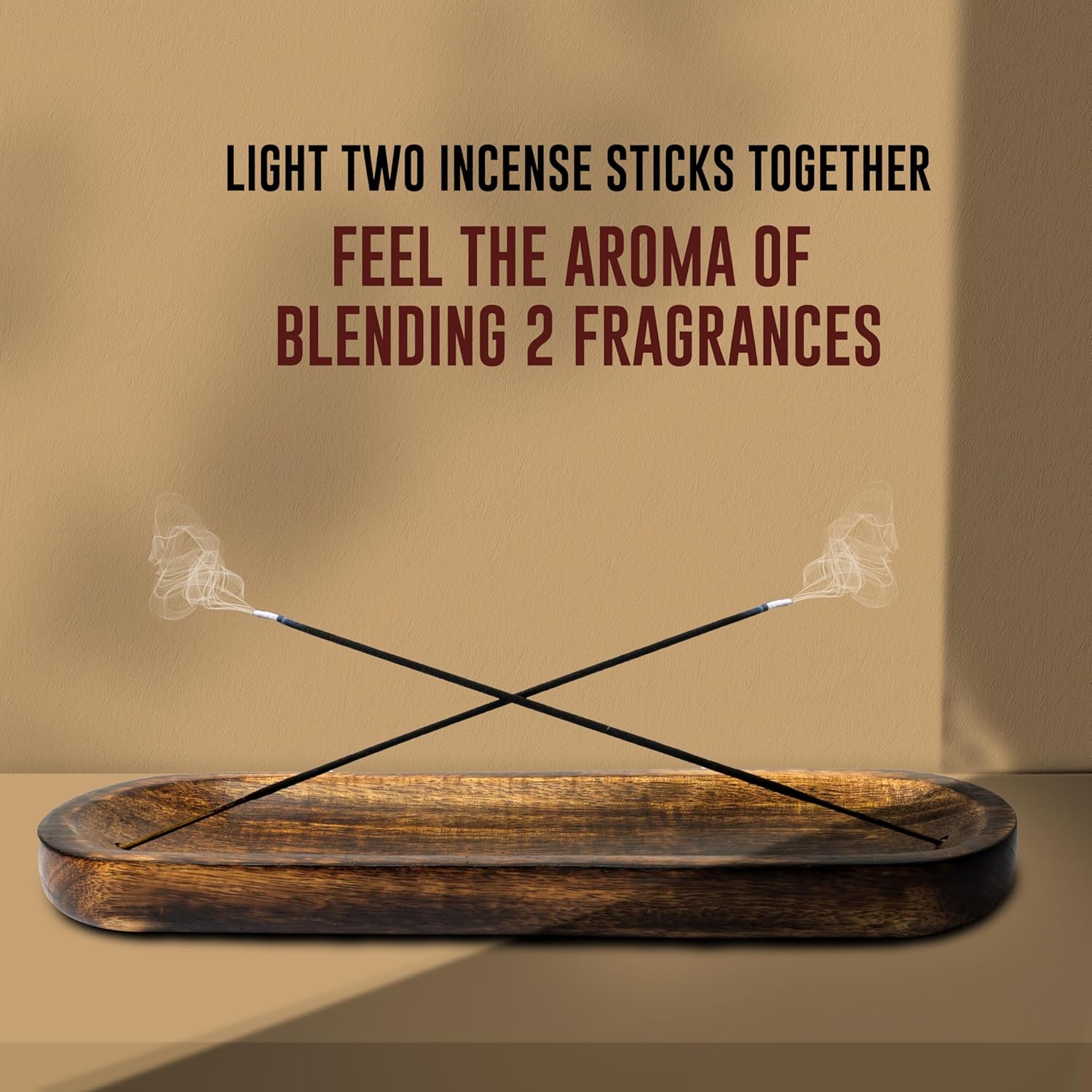Raajsee Wooden Incense Holder - 12x5 Inch Ash Catcher