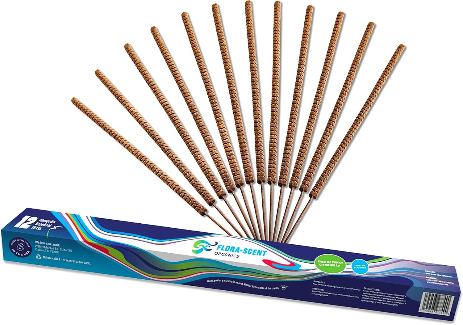 Flora Scent 12 Pack Mosquito Repellent Incense Sticks