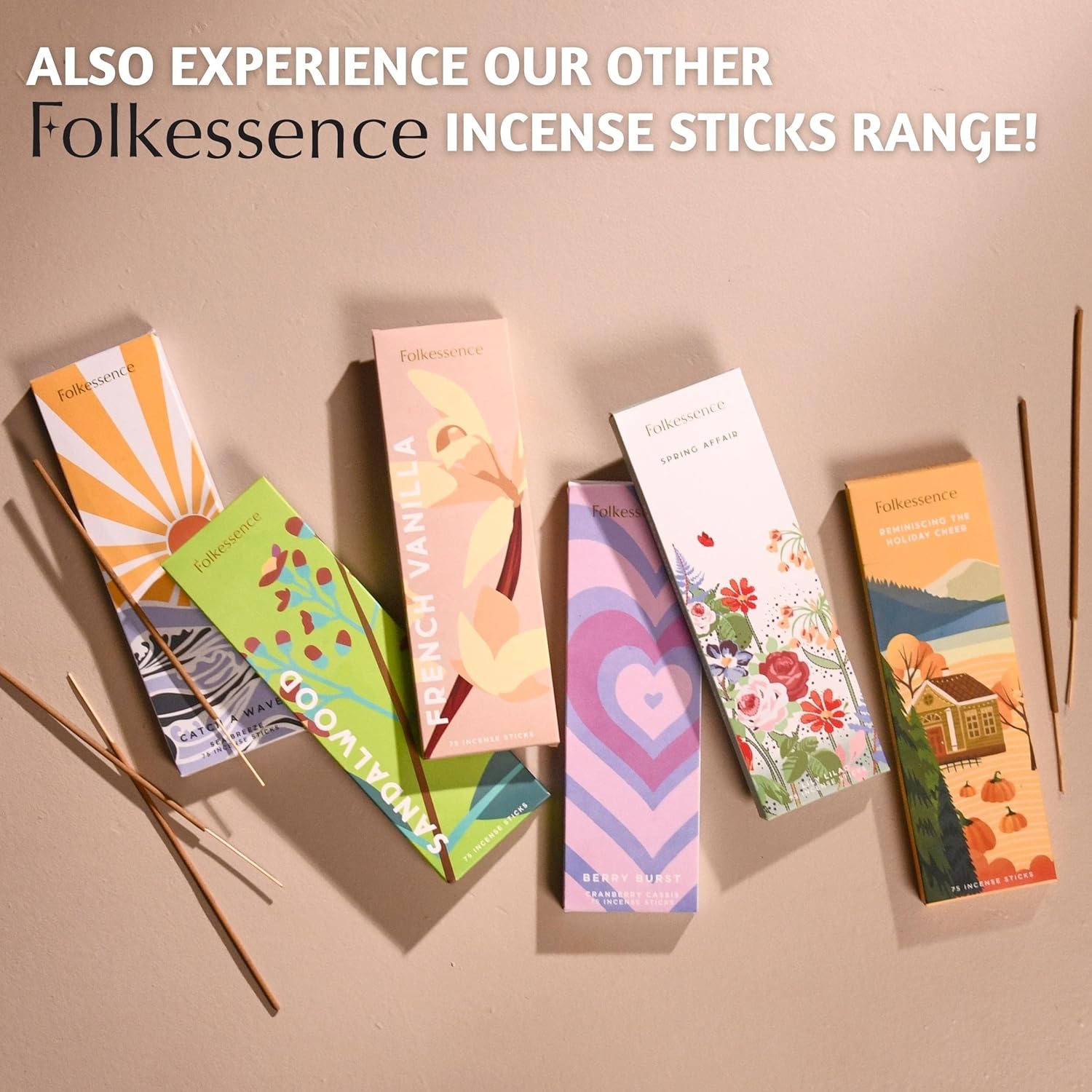 Folkulture Vanilla Incense Sticks Pack of 75
