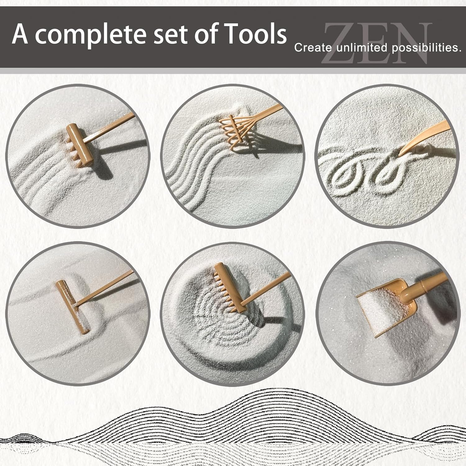 SRAYW Zen Garden Kit for Desk Decor