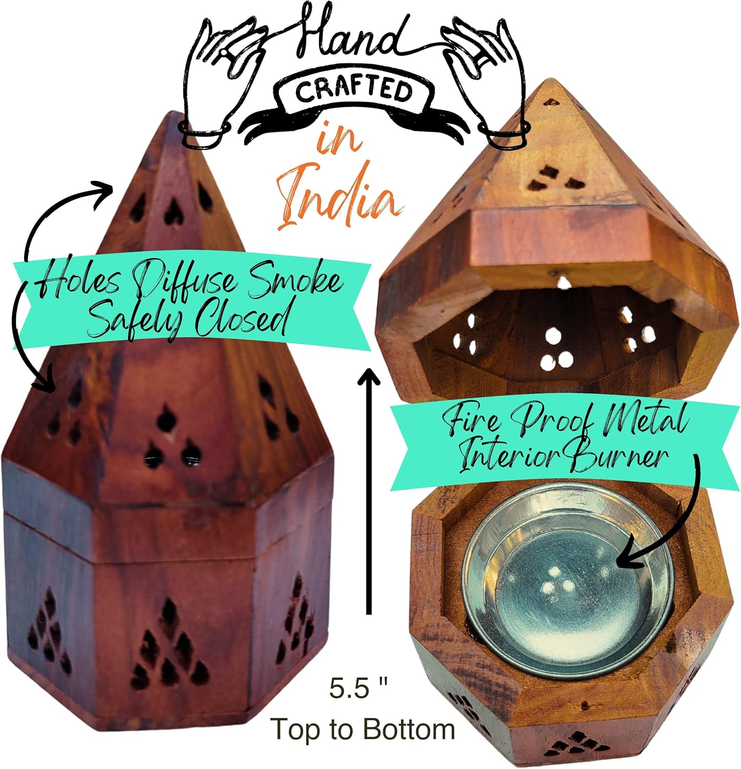 Worldly Finds Resin Incense Burner Kit Starter Set