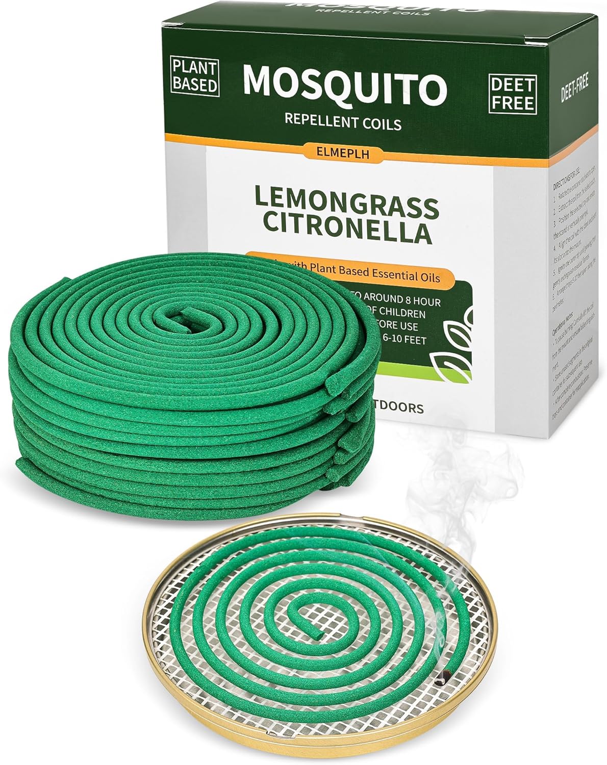 Elmeplh Mosquito Repellent Coils - 20 Coils with Stand