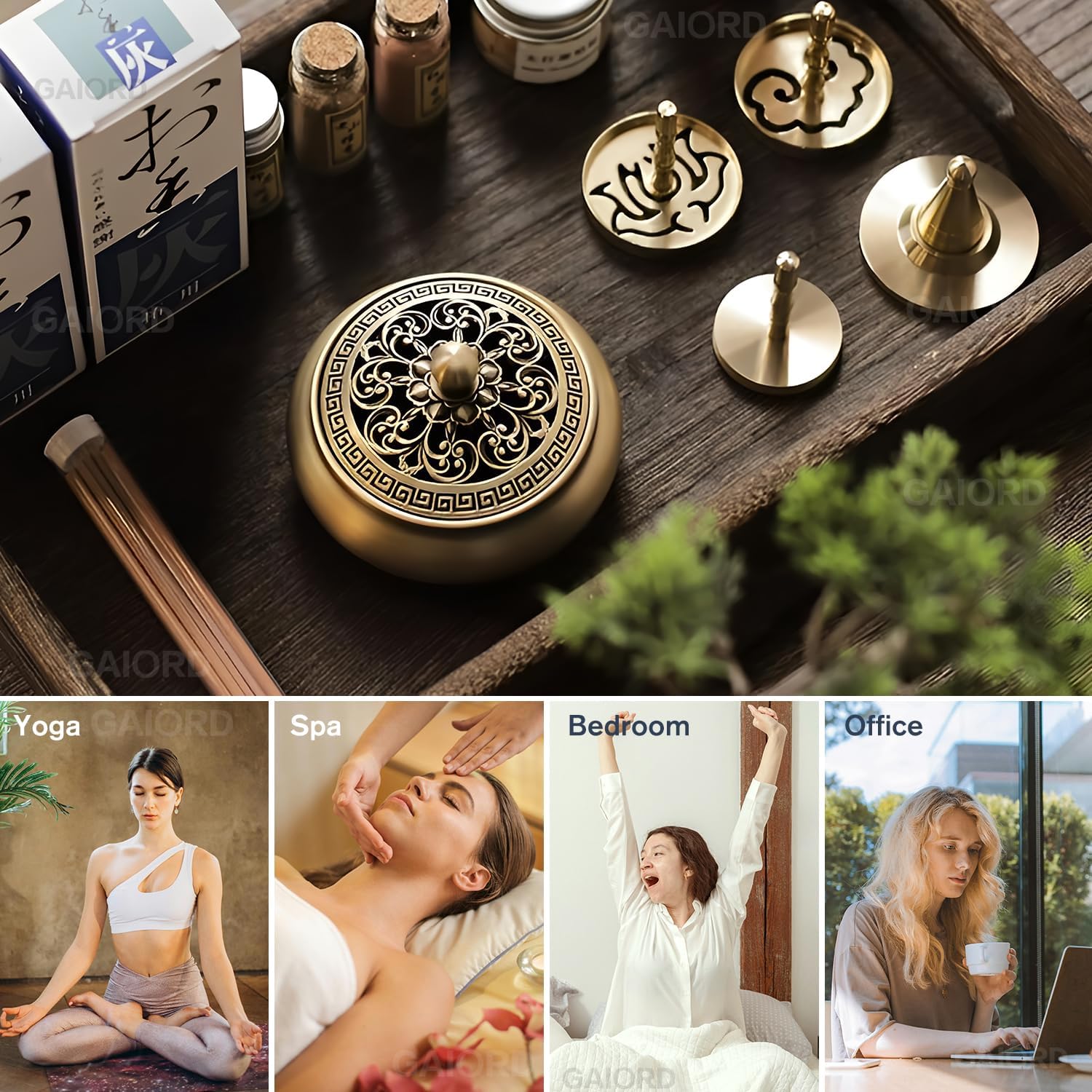 29 Pcs Brass Incense Burner Kit for Home and Meditation
