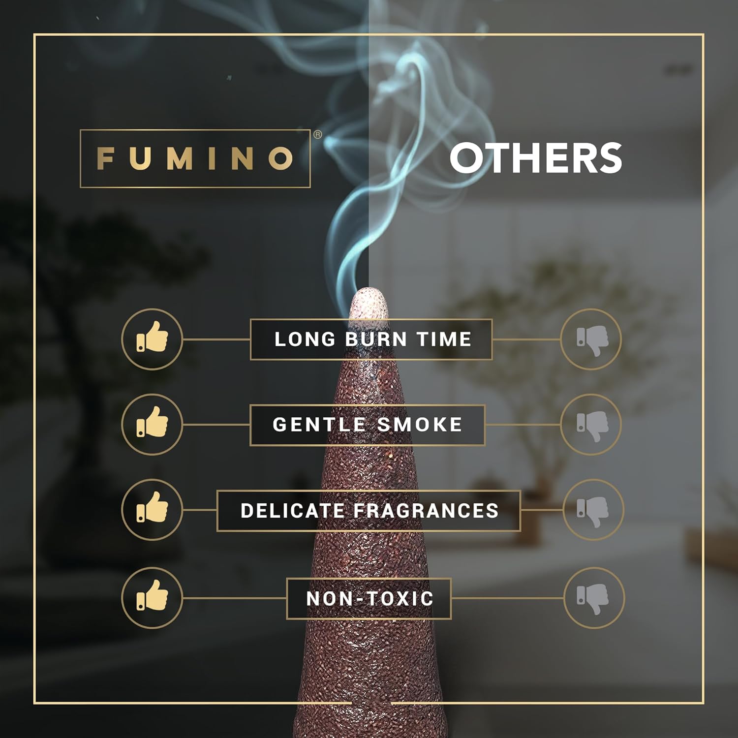Fumino Incense Cones Fresh Multipack Bundle 6 Boxes 90 Pieces