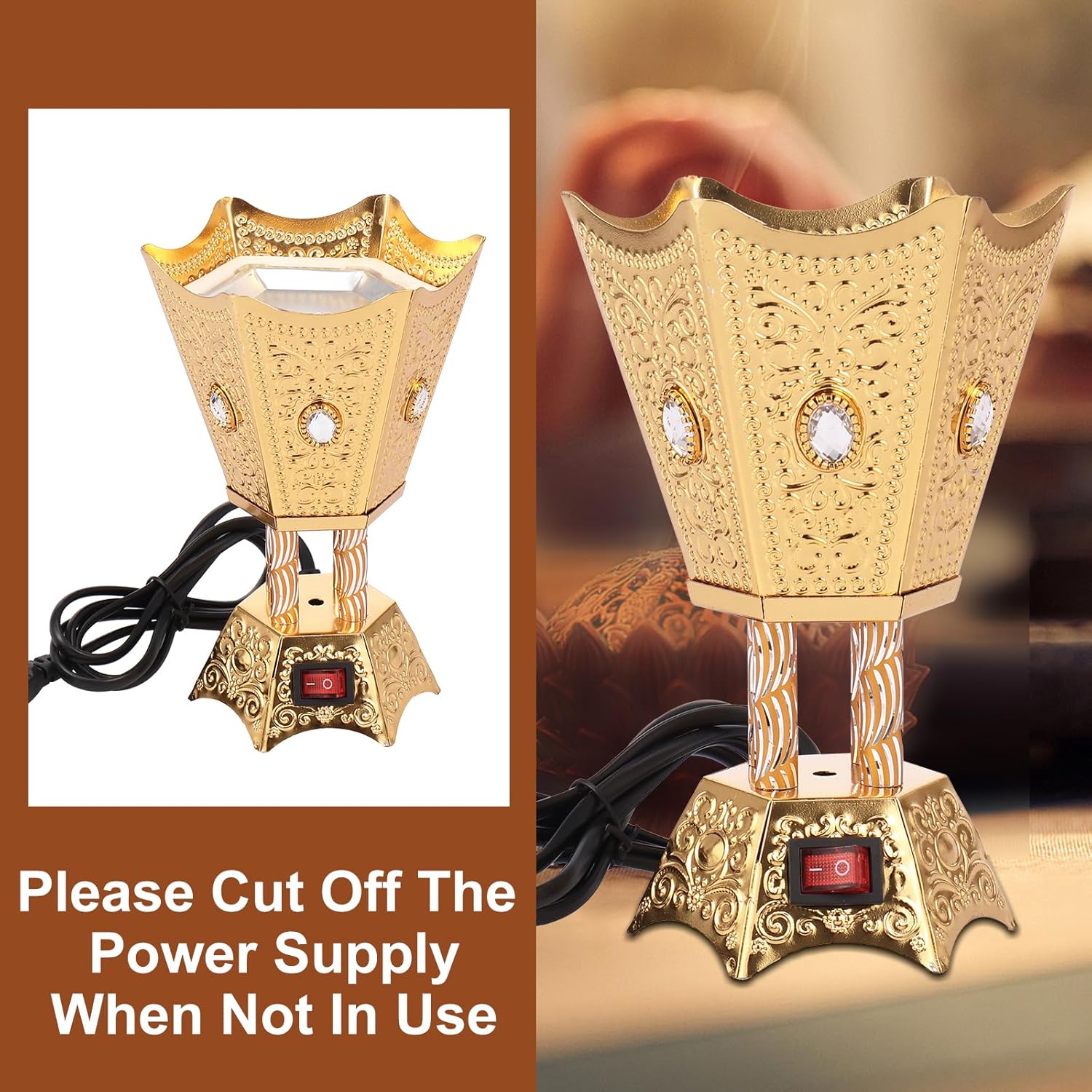 Vintage Middle Eastern Style Electric Incense Burner