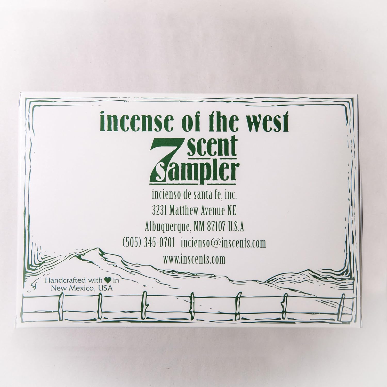 7 Natural Wood Incense Sample Set with Burner - Made in the USA