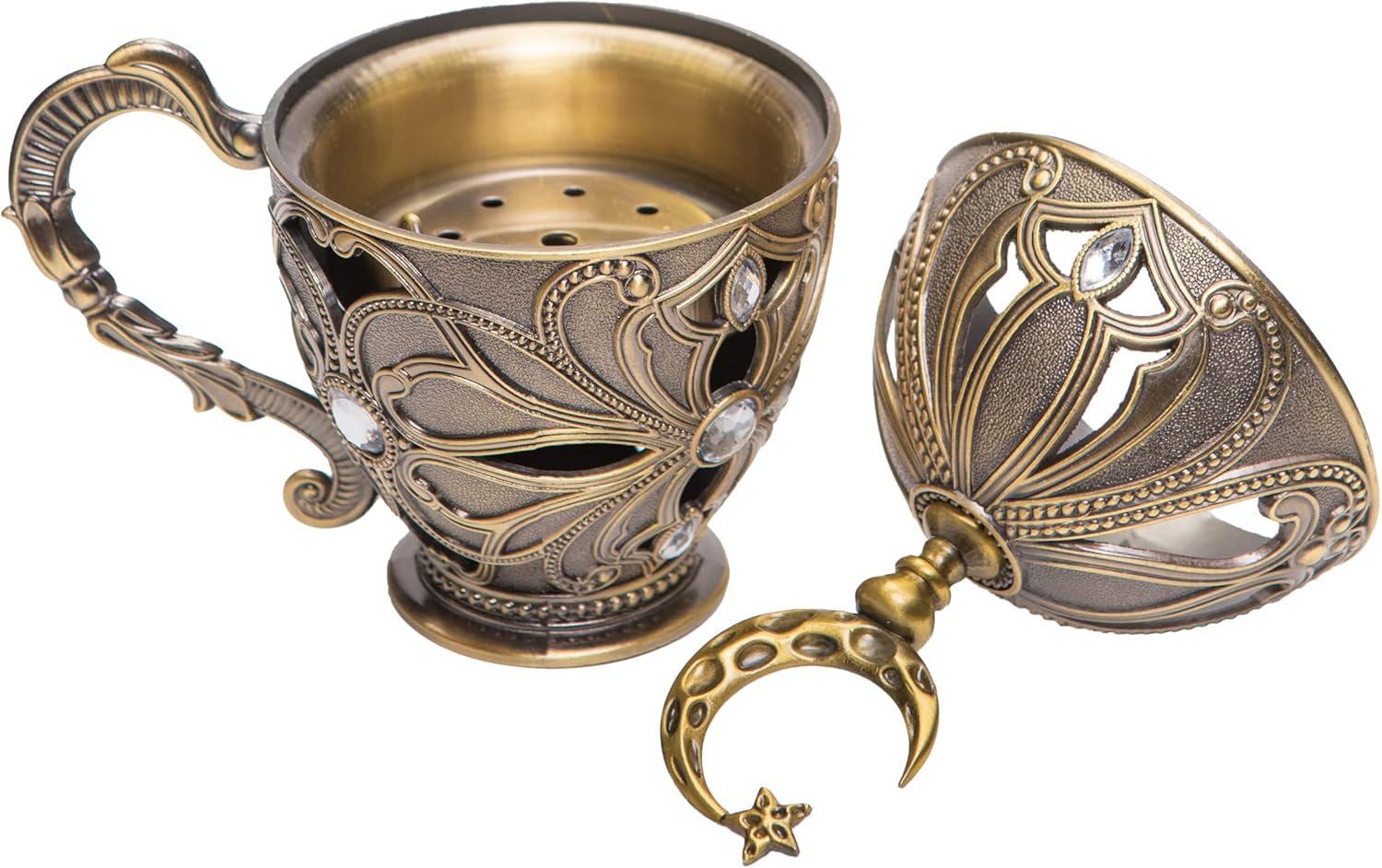 Frankincense Incense Burner with Handle for Bakhoor Myrrh Cone