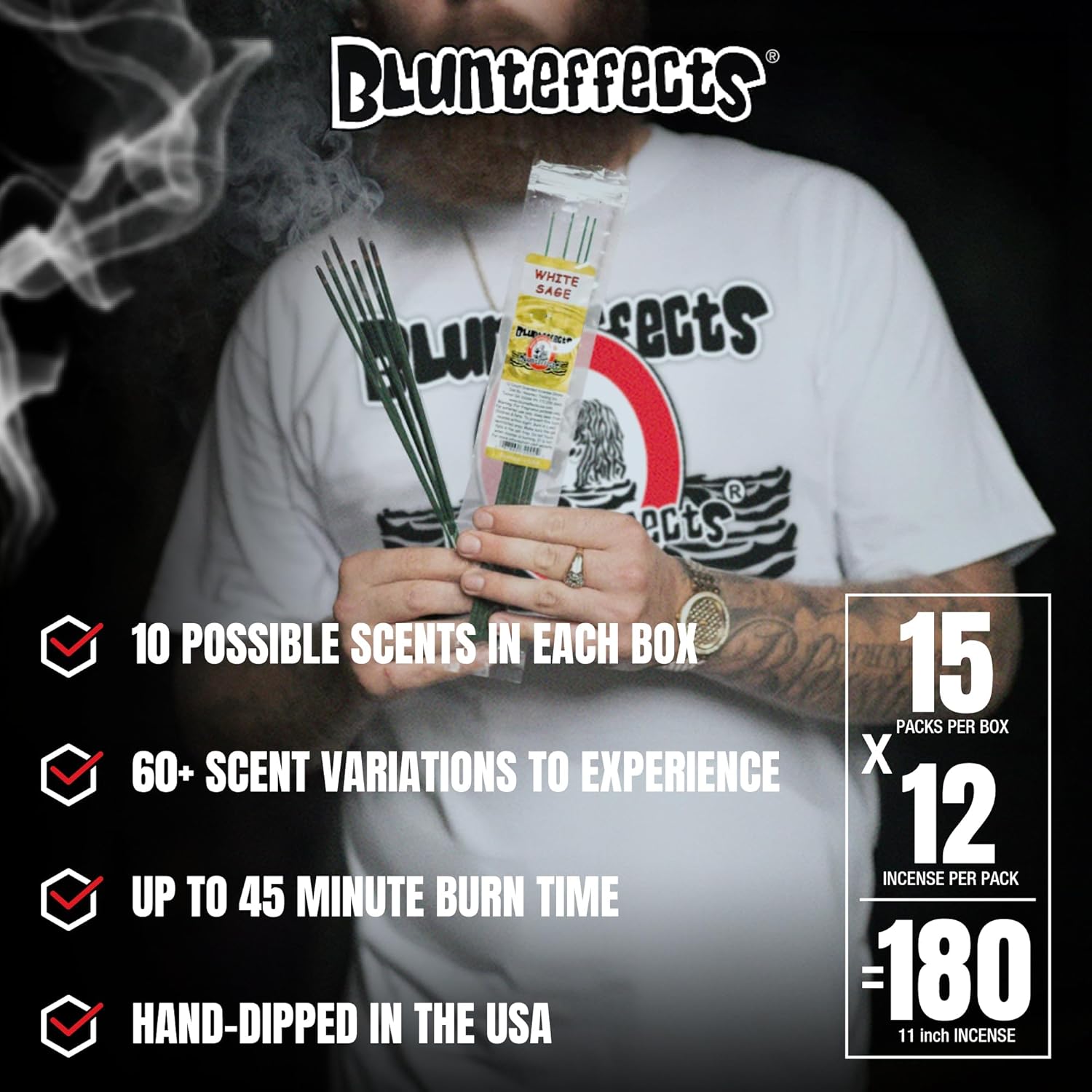 Blunteffects Premium Incense Sticks 180-Pack Variety Set