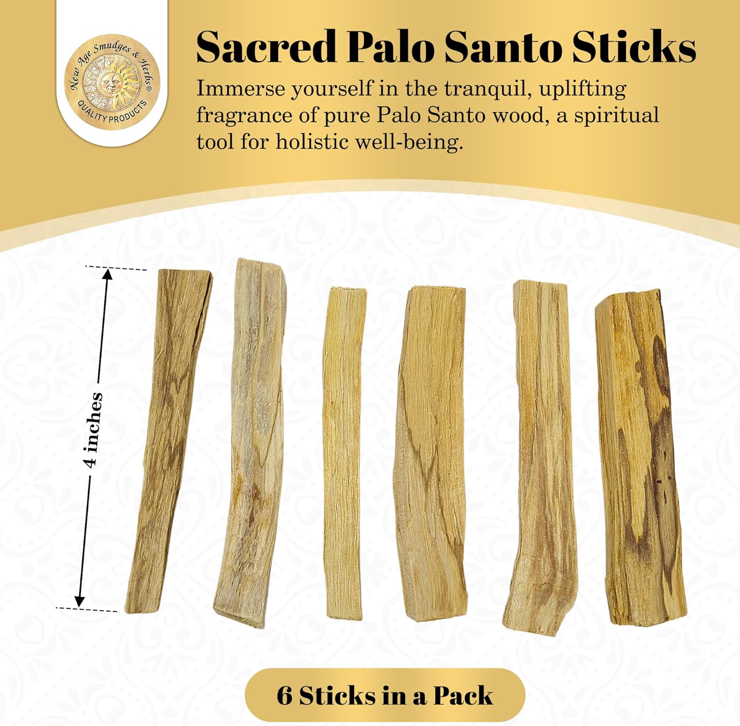 Sacred Palo Santo Wood Incense Sticks 6 Pack