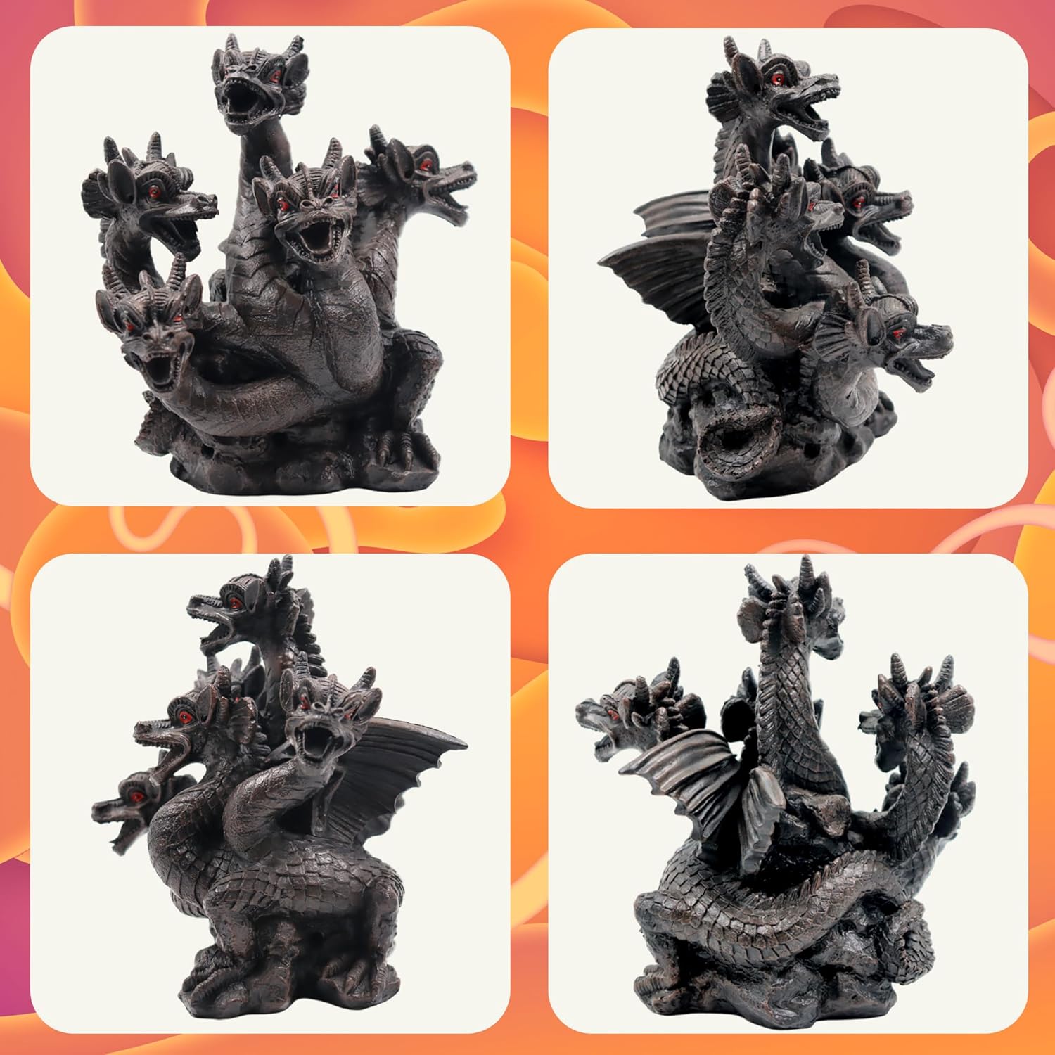 Hosley Resin Dragon Incense Burner 85 Inch Statue