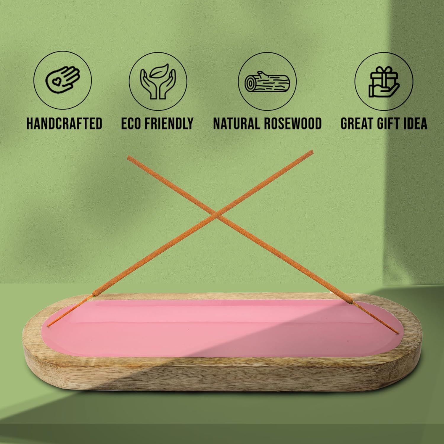 Hand Painted Pink Incense Holder - Modern Home Dcor