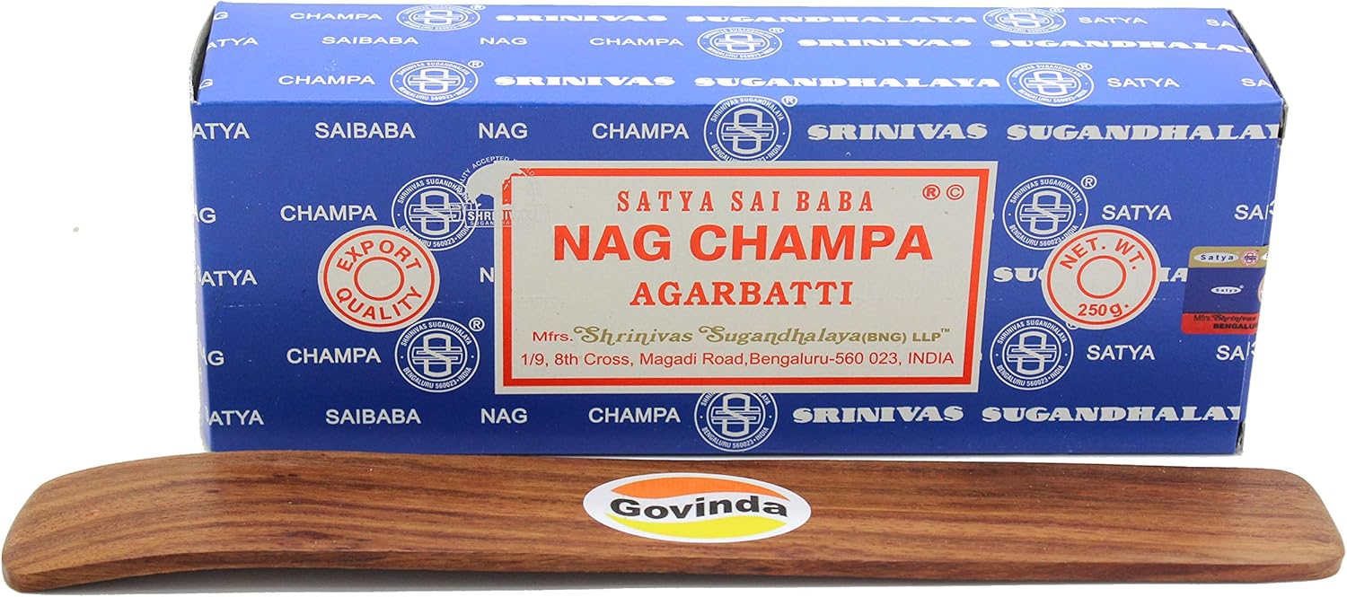 Govinda Nag Champa Incense 250 Grams with Holder