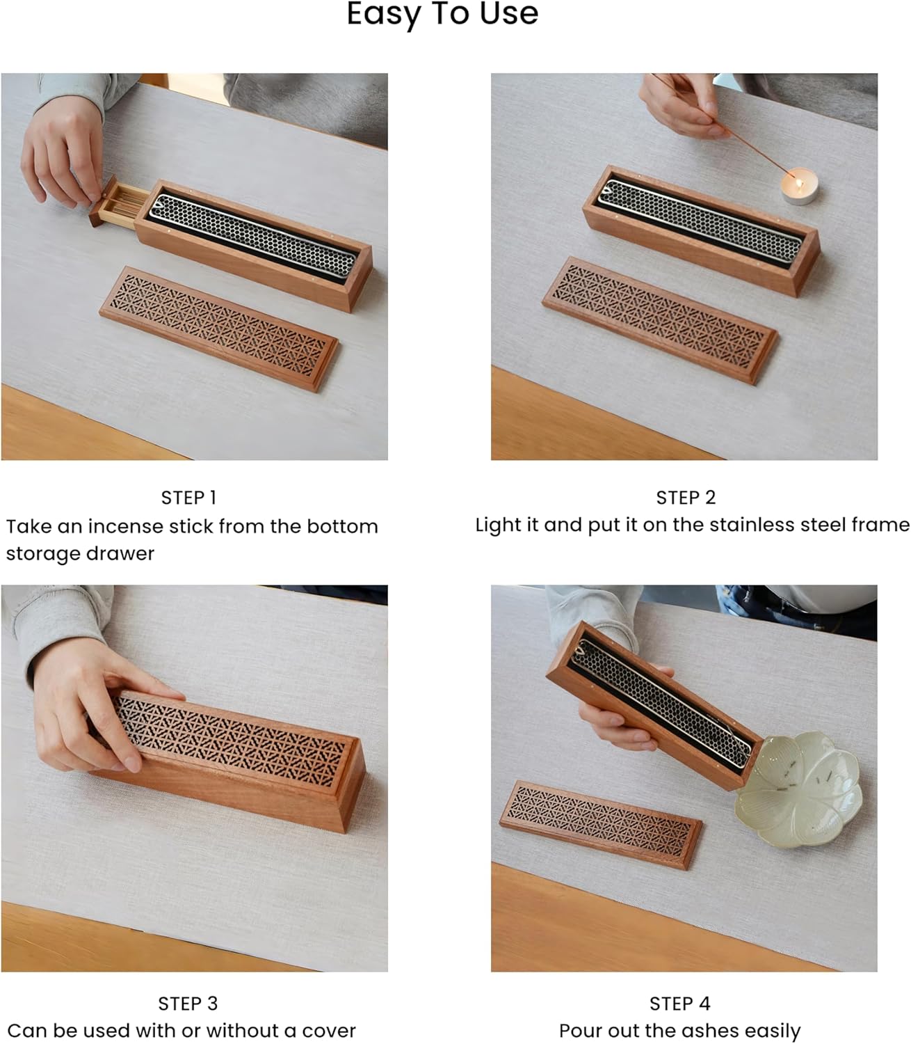 Moocervi Incense Holder with Storage Box