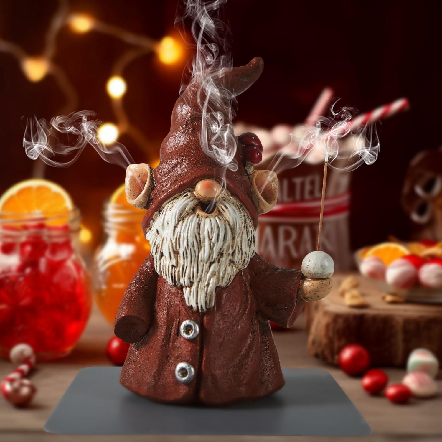Cute Gnome Incense Holder for Sticks and Cones 1