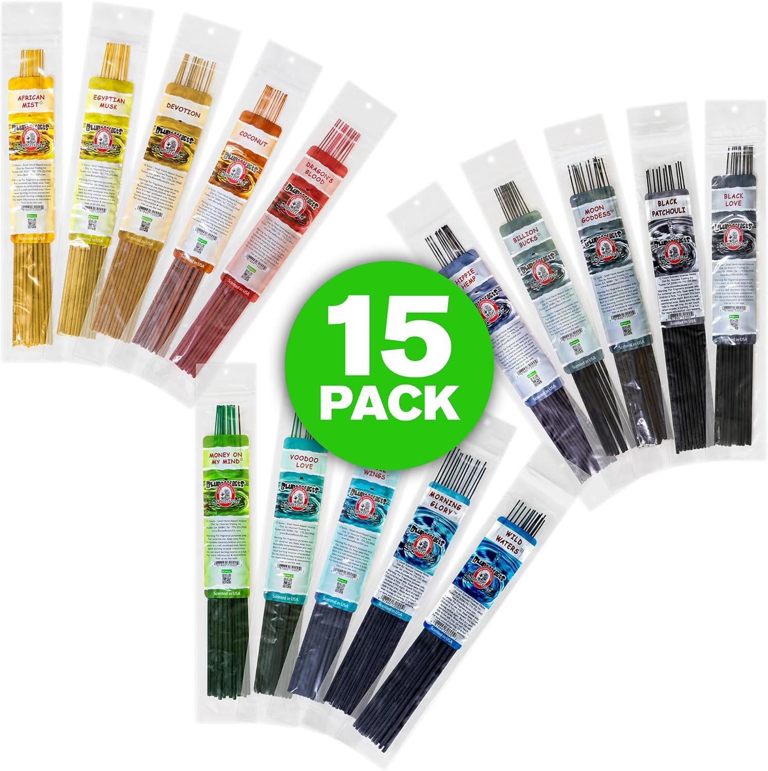 Blunteffects Premium Incense Sticks 180-Pack Variety Set