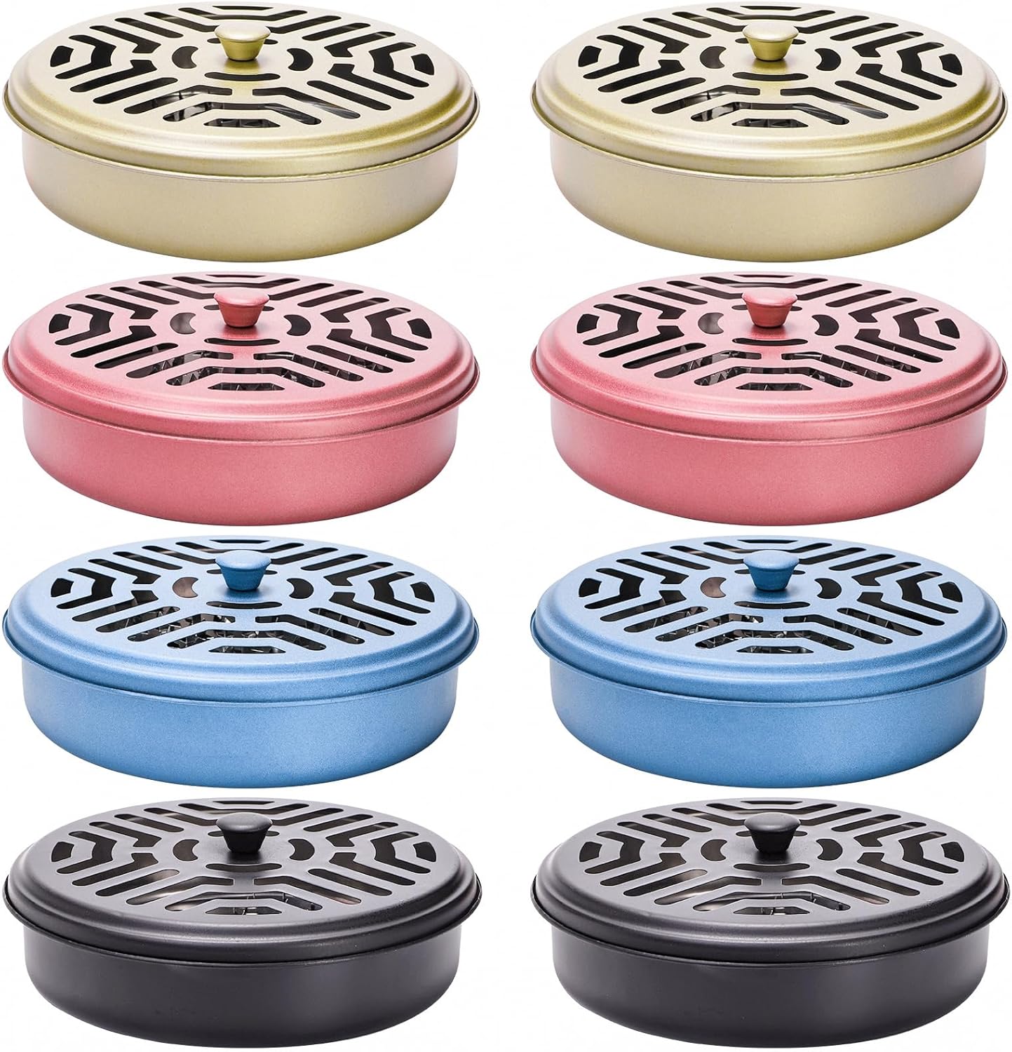 Elsjoy 8 Pack Mosquito Coil Holders Stainless Steel Portable Burners